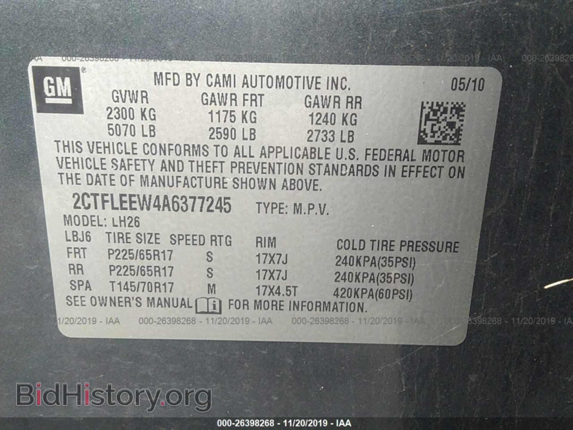 2010 GMC TERRAIN - VIN: 2CTFLEEW4A6377245 - Photo 9