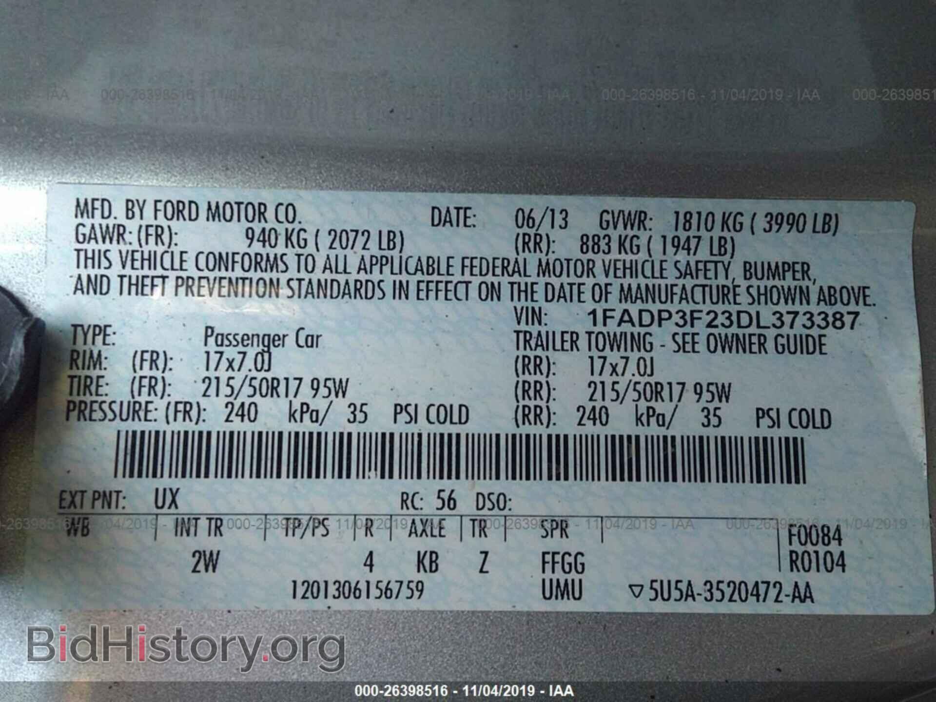 2013 FORD FOCUS - VIN: 1FADP3F23DL373387 - Photo 9