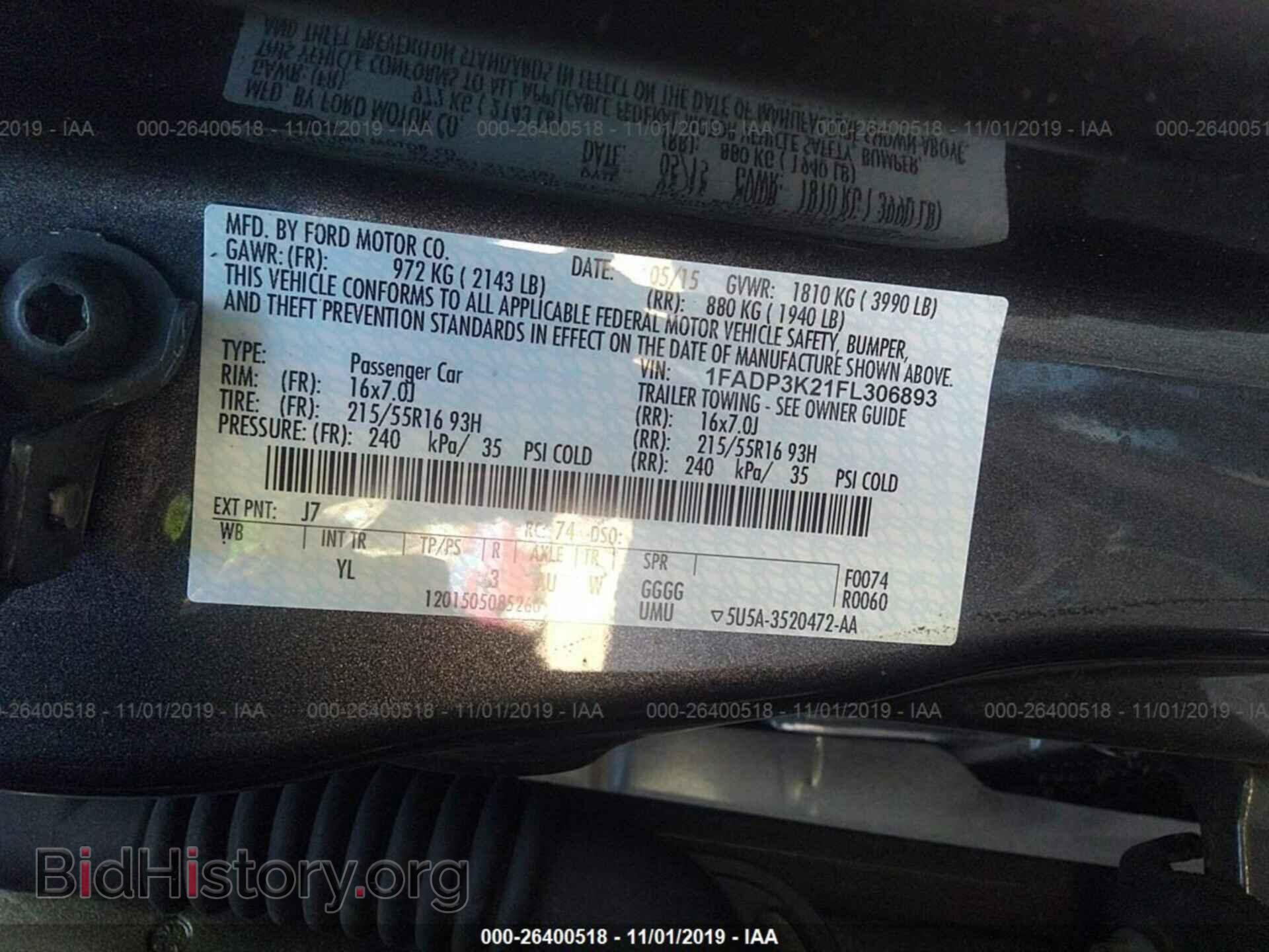 2015 FORD FOCUS - VIN: 1FADP3K21FL306893 - Photo 9