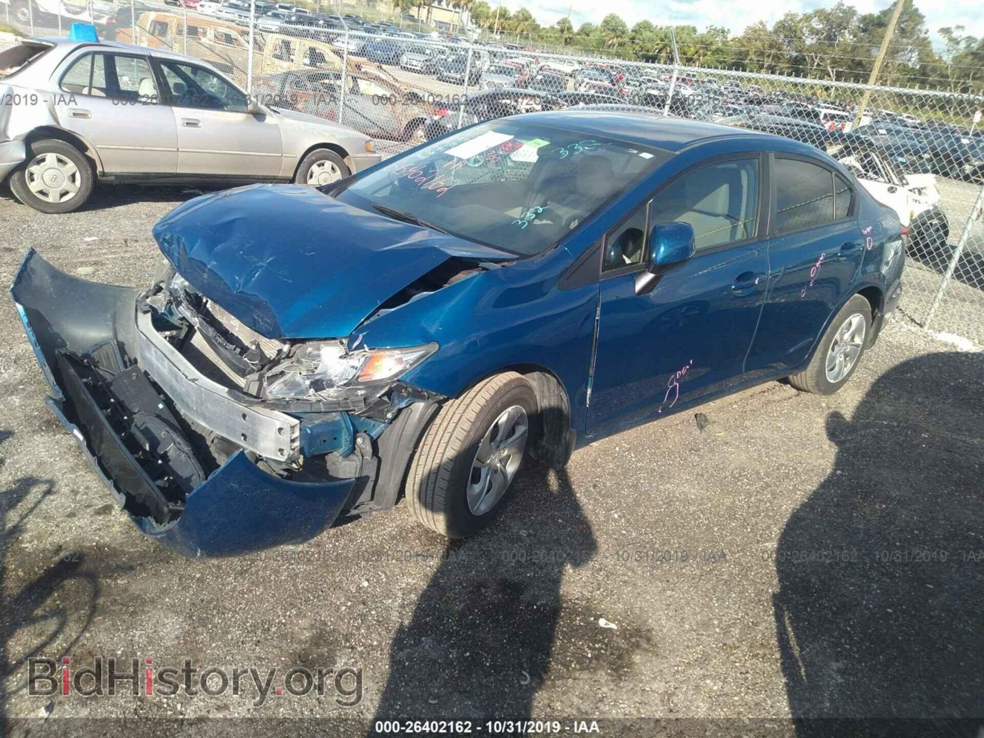 2013 HONDA CIVIC - VIN: 2HGFB2F52DH585332 - Фото 2