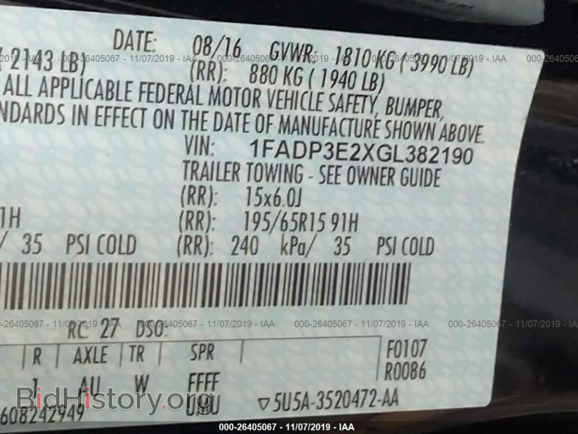 2016 FORD FOCUS - VIN: 1FADP3E2XGL382190 - Photo 9
