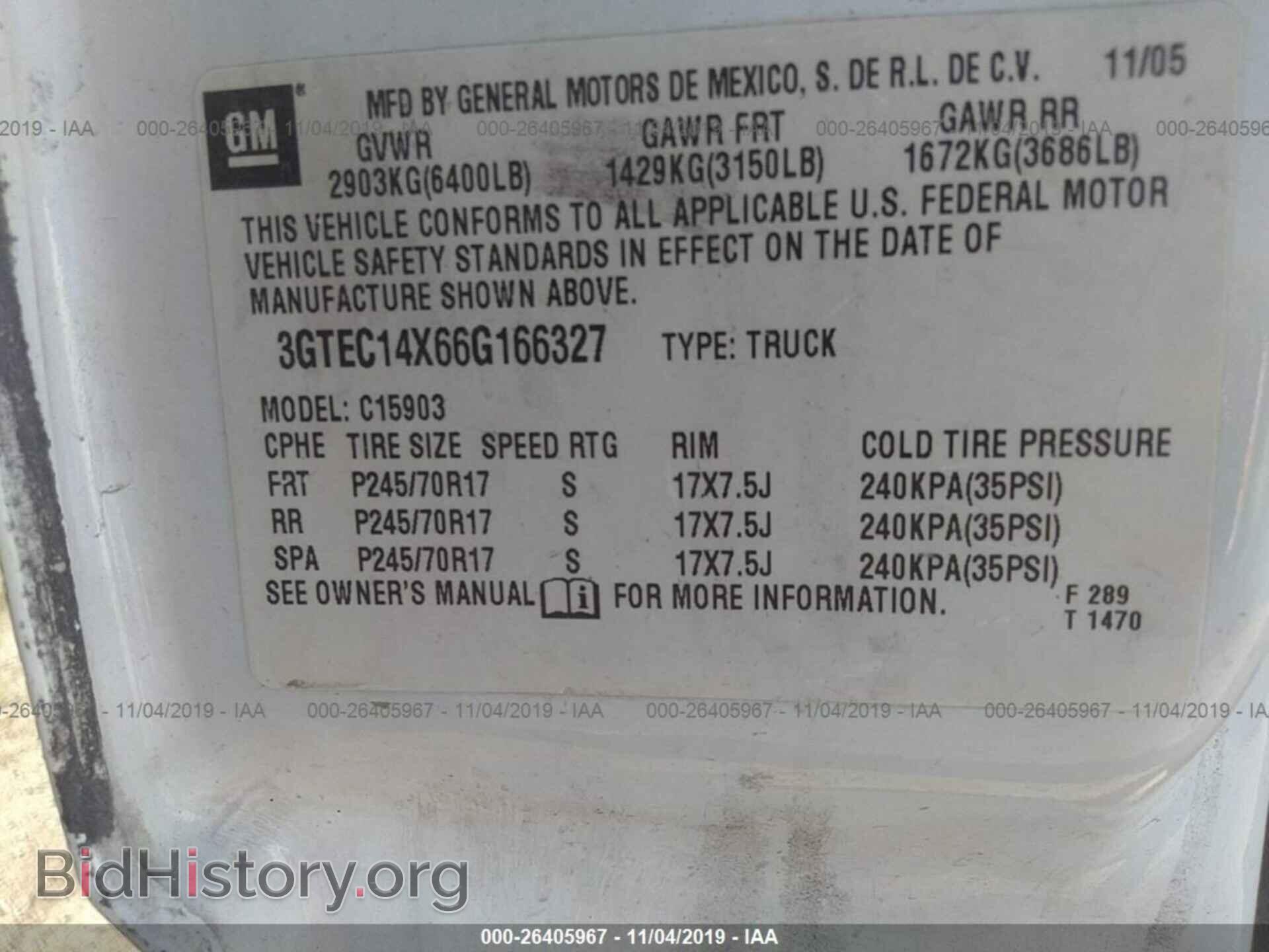 2006 GMC NEW SIERRA - VIN: 3GTEC14X66G166327 - Фото 9