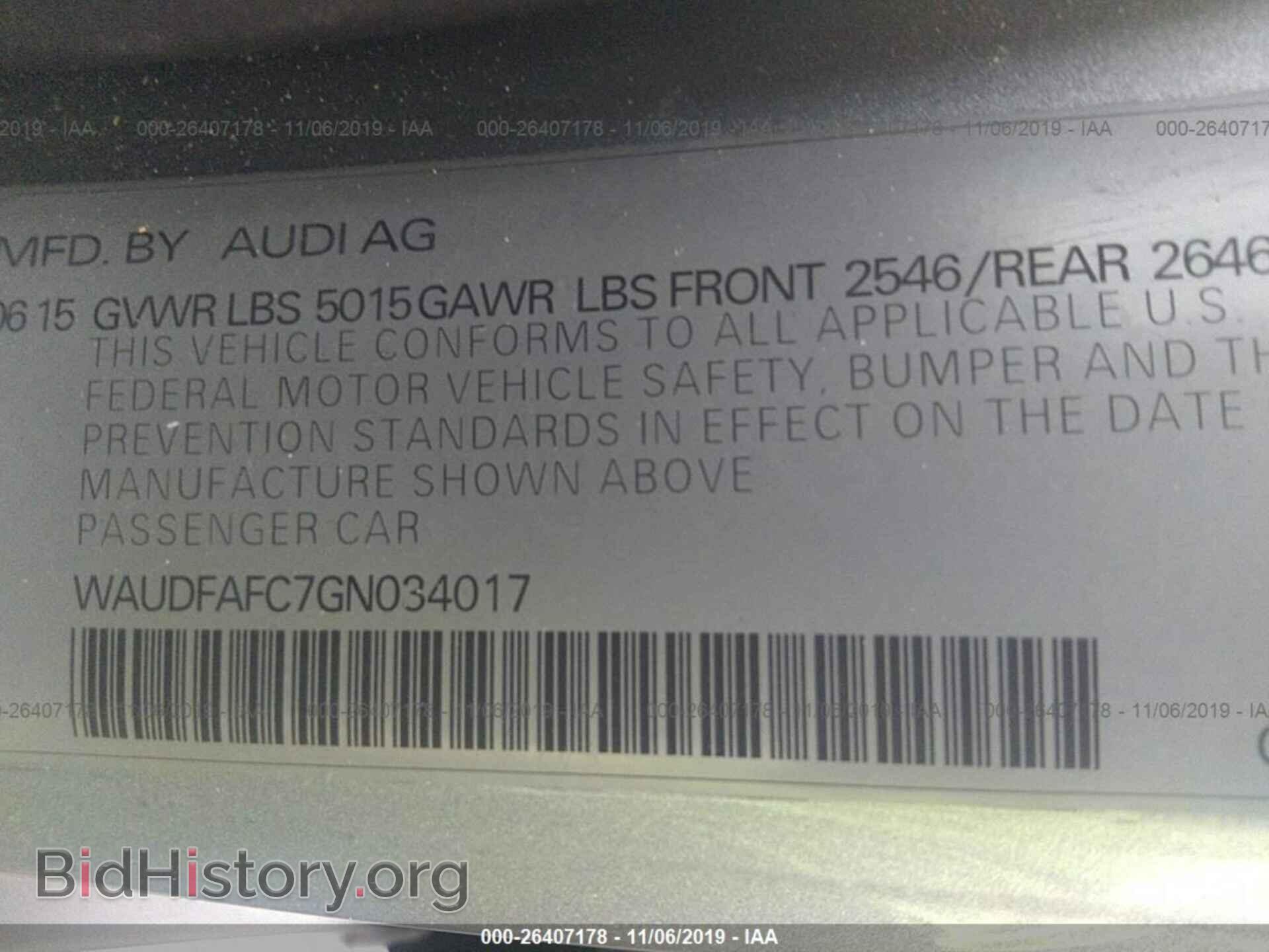 2016 AUDI A6 - VIN: WAUDFAFC7GN034017 - Photo 9