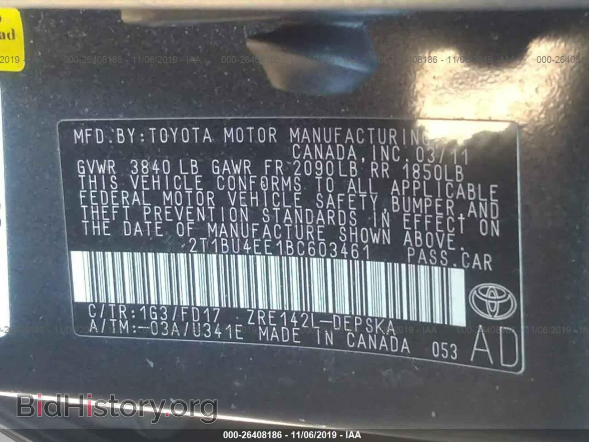2011 TOYOTA COROLLA - VIN: 2T1BU4EE1BC603461 - Photo 9