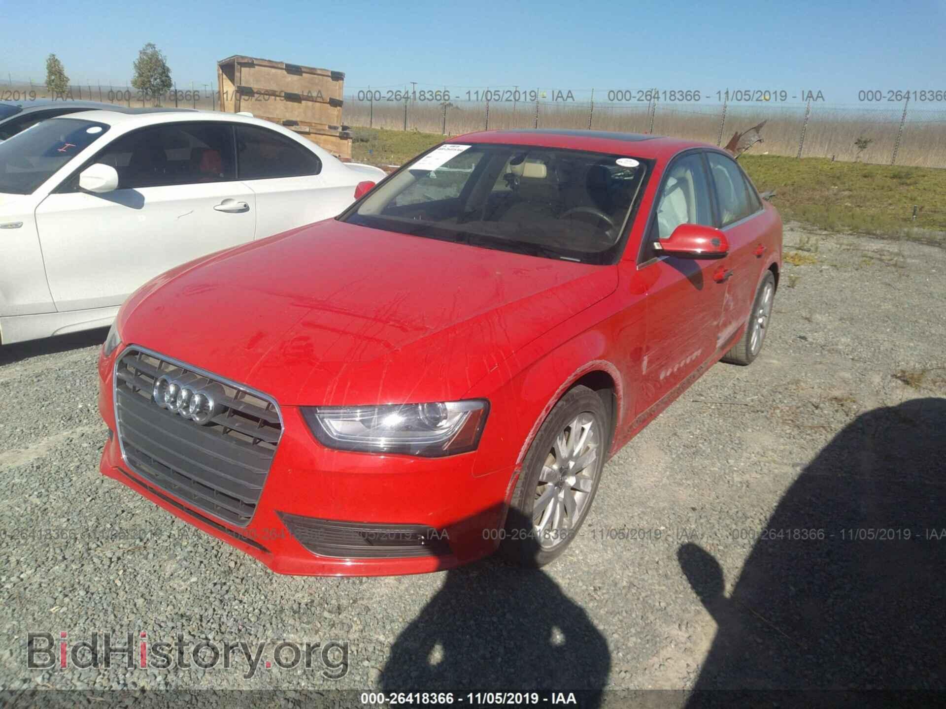 2013 AUDI A4 - VIN: WAUAFAFL4DN019974 - Фото 2