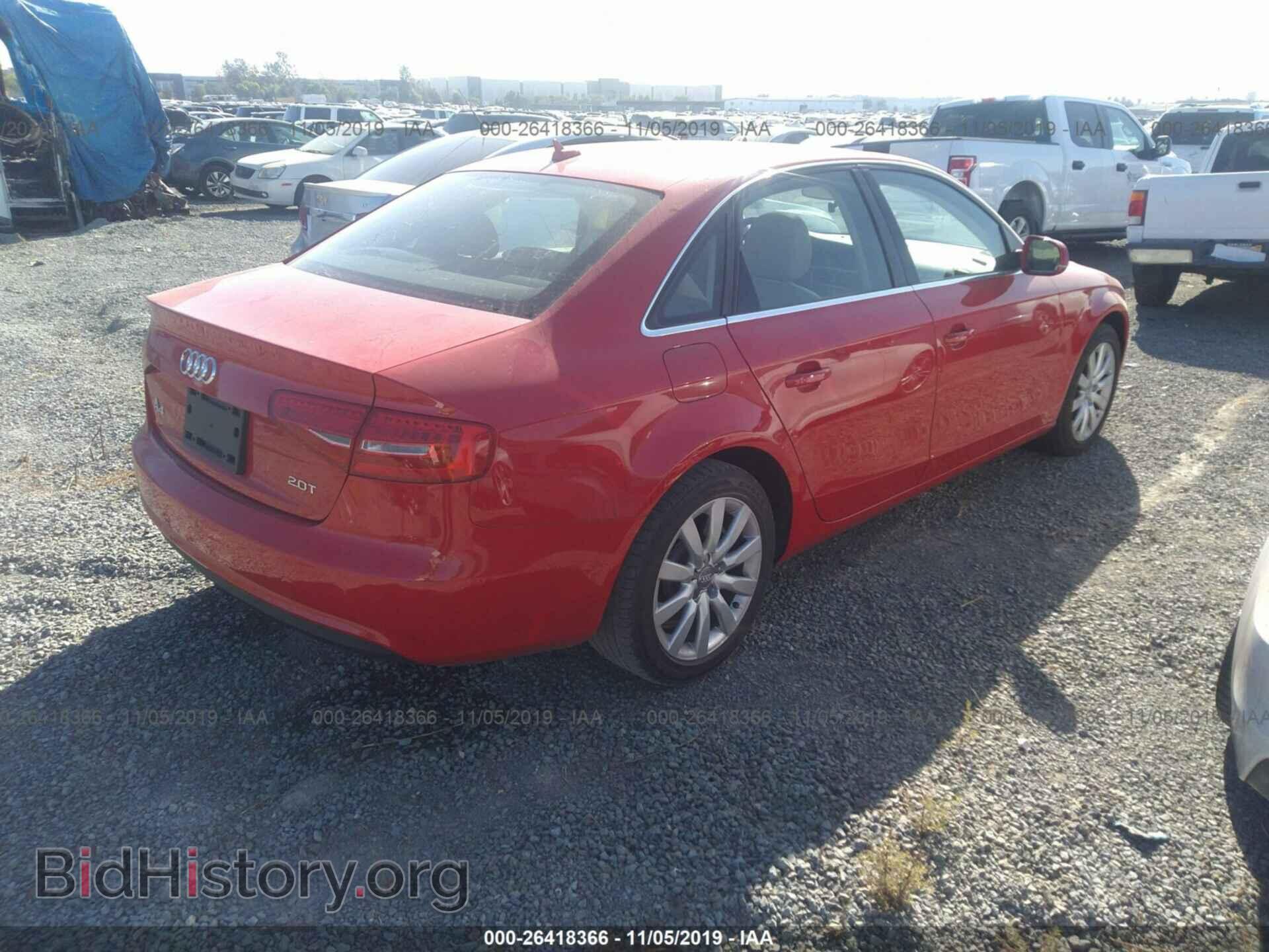 2013 AUDI A4 - VIN: WAUAFAFL4DN019974 - Фото 4