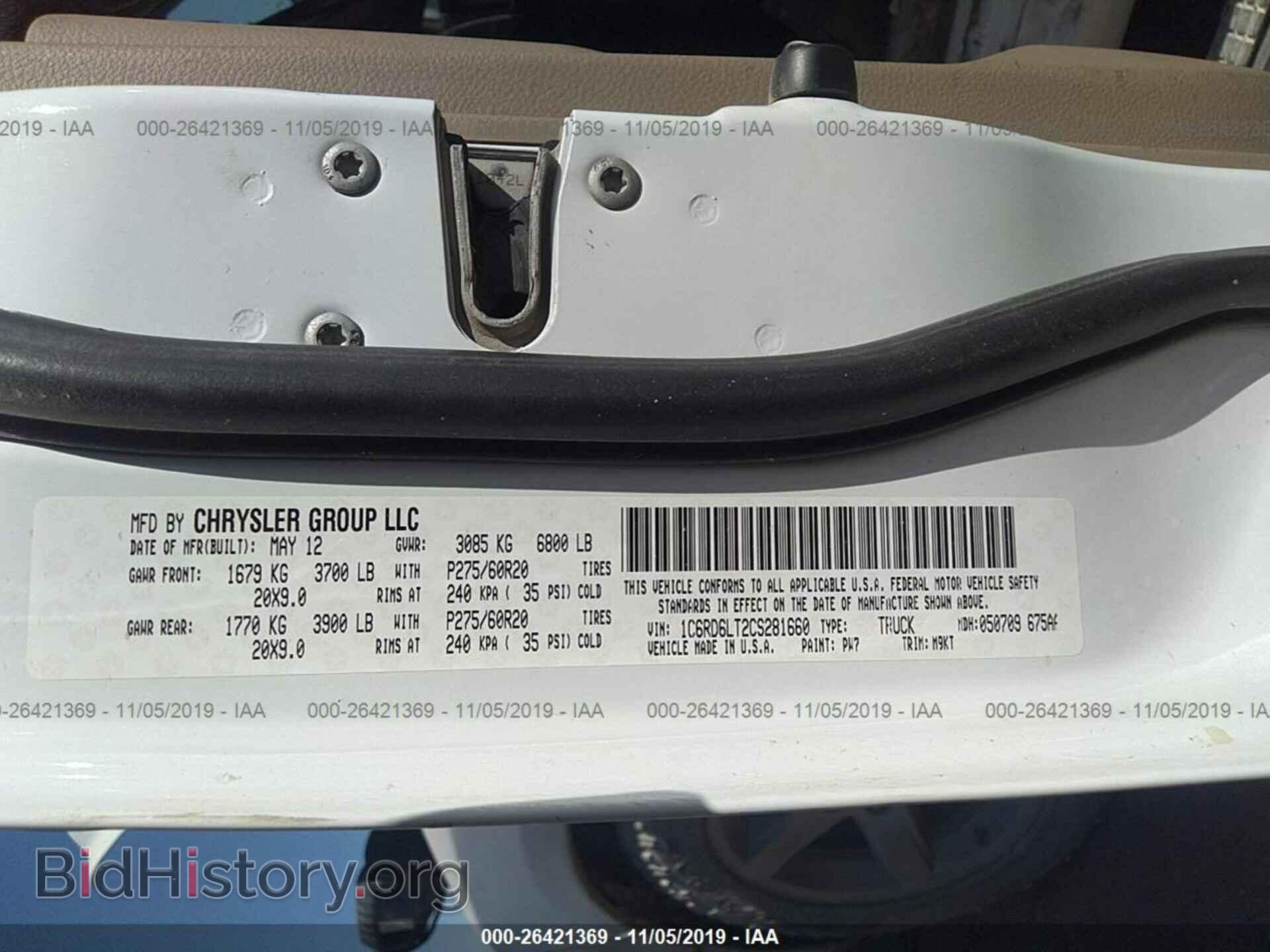 2012 DODGE RAM 1500 - VIN: 1C6RD6LT2CS281660 - Фото 9