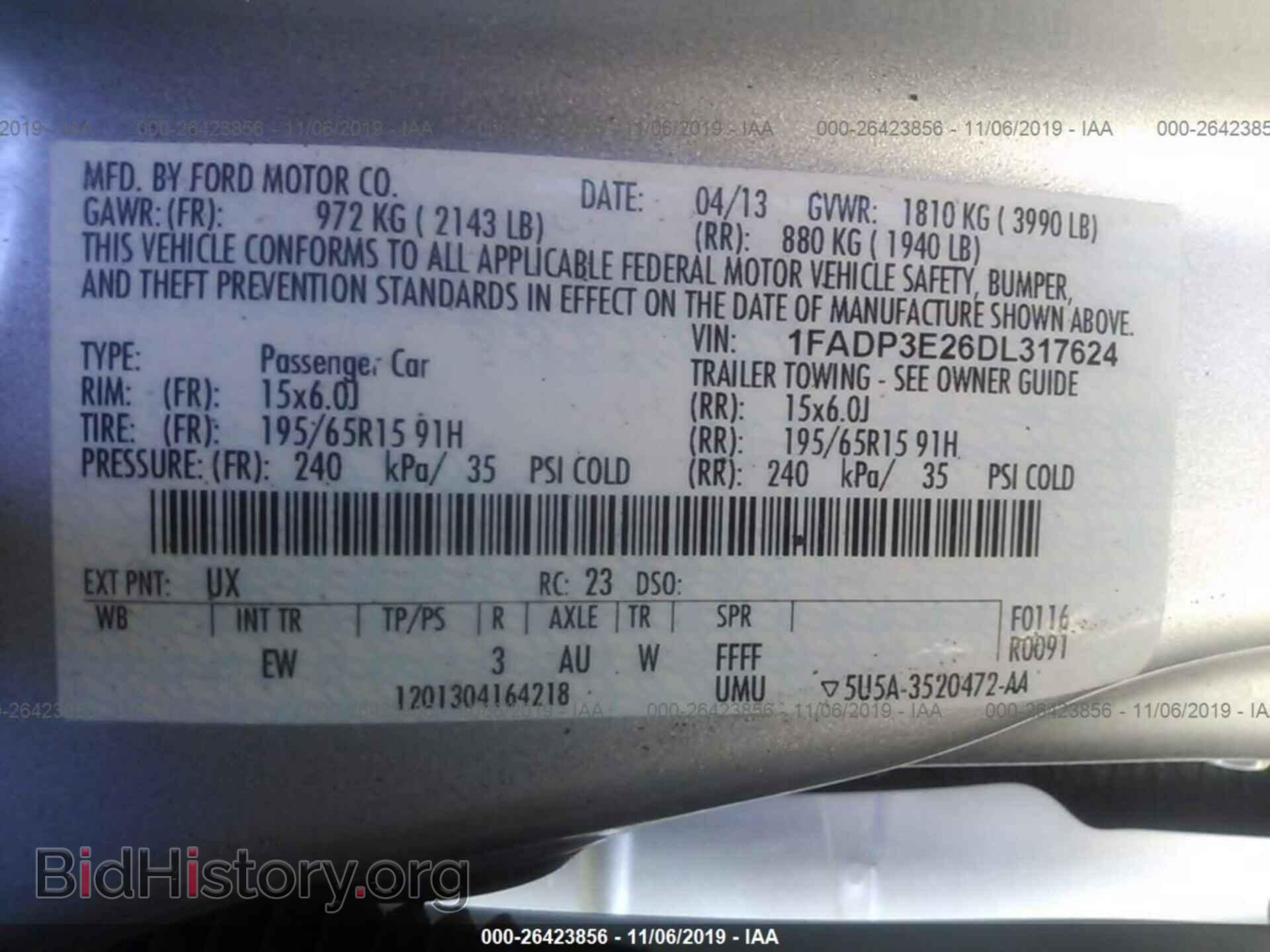 2013 FORD FOCUS - VIN: 1FADP3E26DL317624 - Photo 9