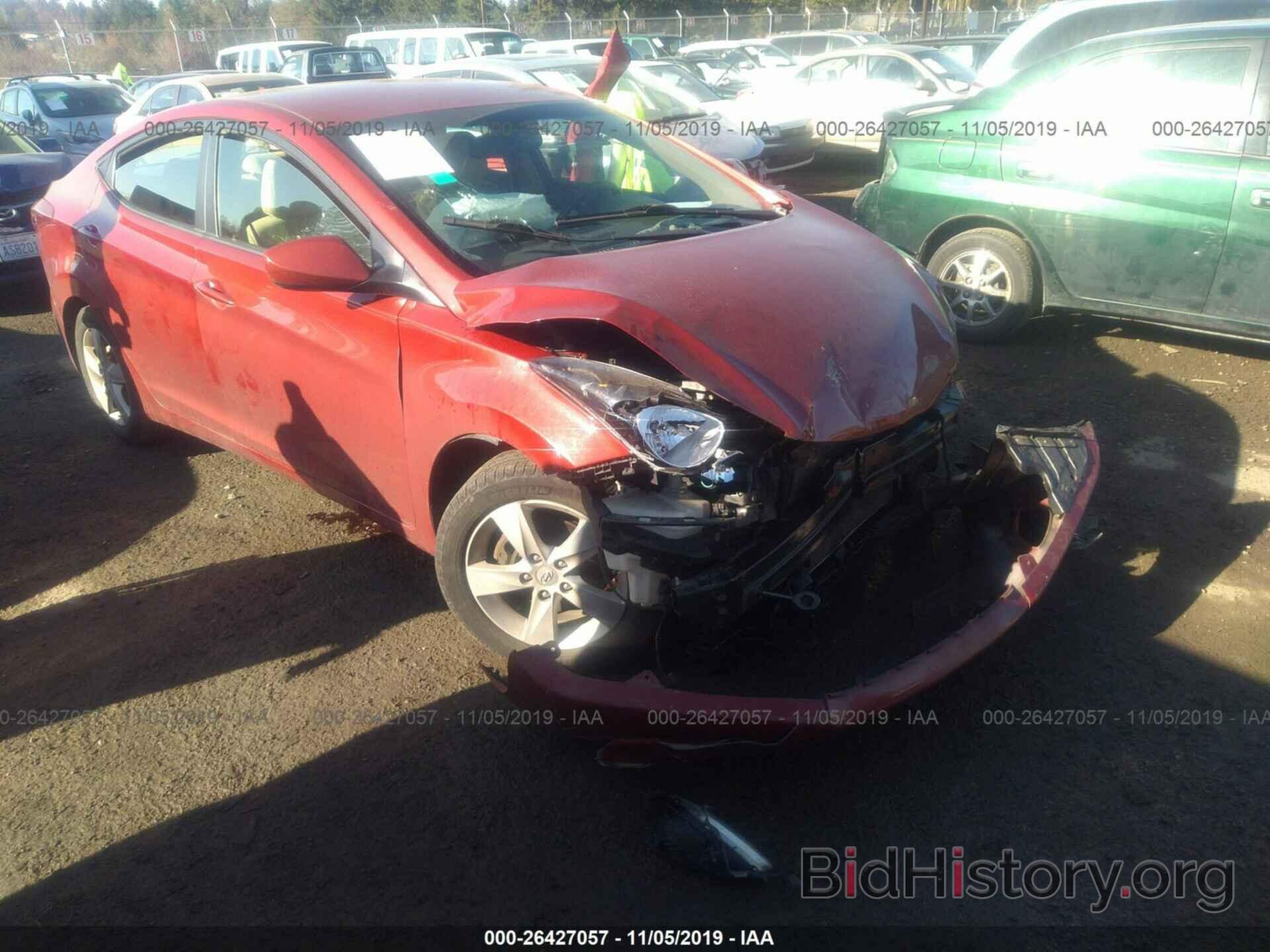 Photo KMHDH4AE8CU470491 - HYUNDAI ELANTRA 2012