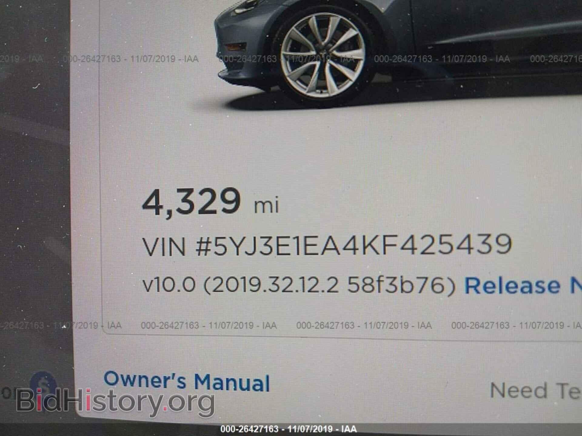 2019 TESLA MODEL 3 - VIN: 5YJ3E1EA4KF425439 - Photo 7