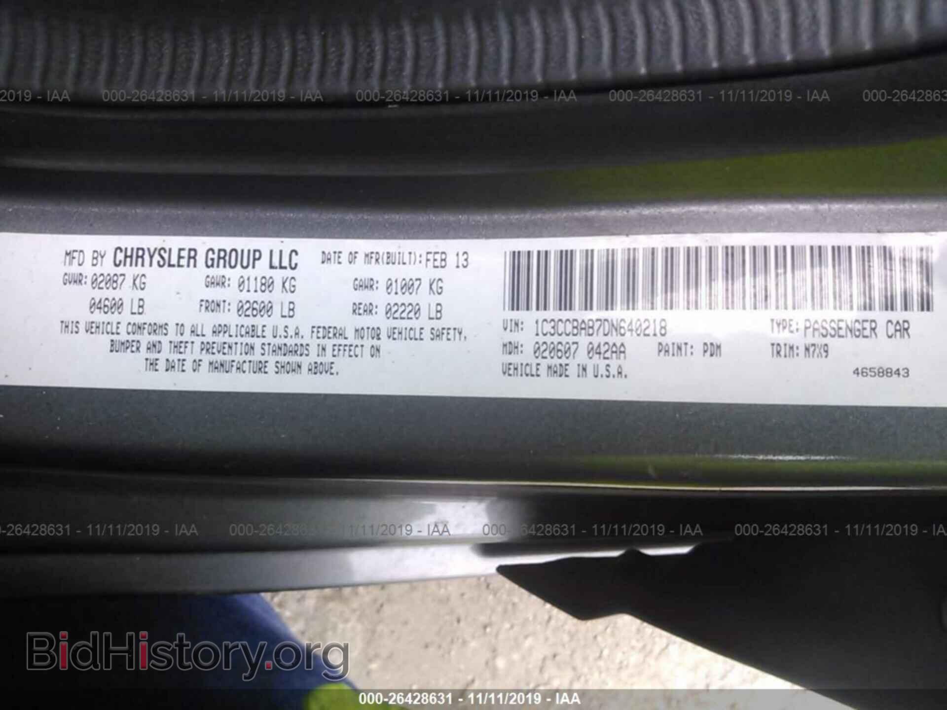 2013 CHRYSLER 200 - VIN: 1C3CCBAB7DN640218 - Photo 9