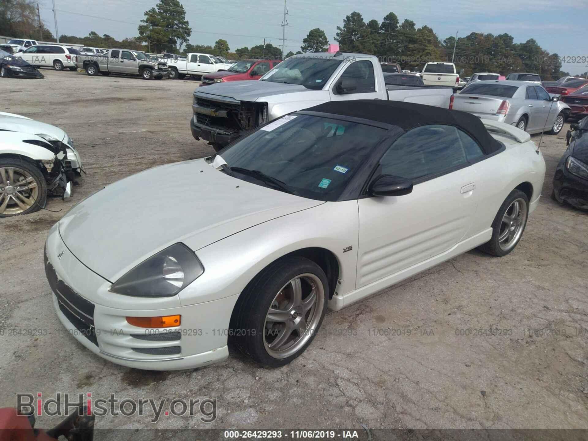 2001 MITSUBISHI ECLIPSE - VIN: 4A3AE85H01E119431 - Фото 2