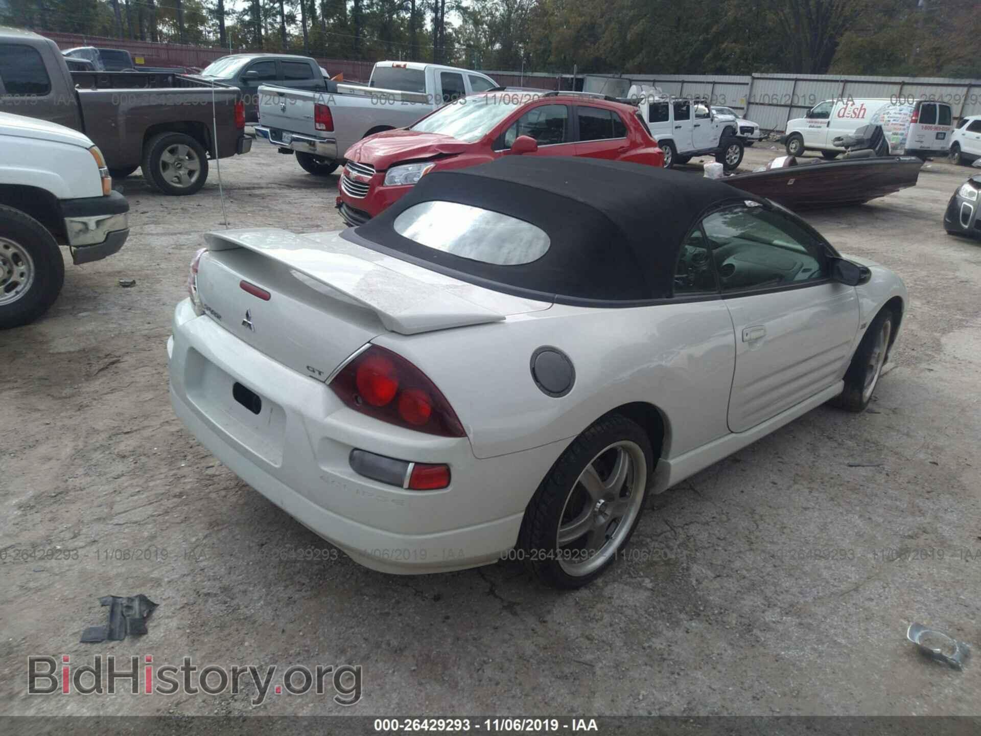 2001 MITSUBISHI ECLIPSE - VIN: 4A3AE85H01E119431 - Фото 4