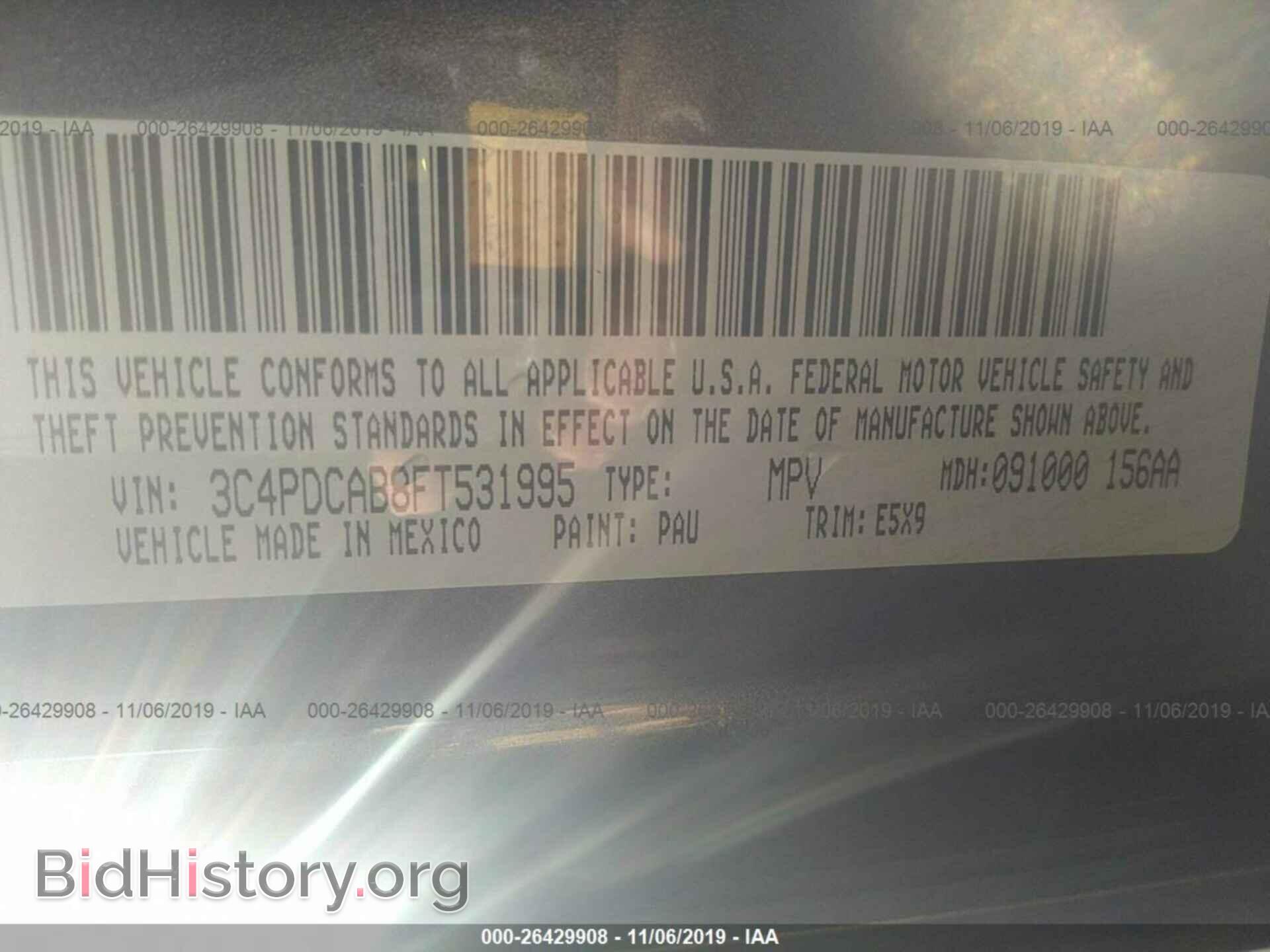2015 DODGE JOURNEY - VIN: 3C4PDCAB8FT531995 - Photo 9