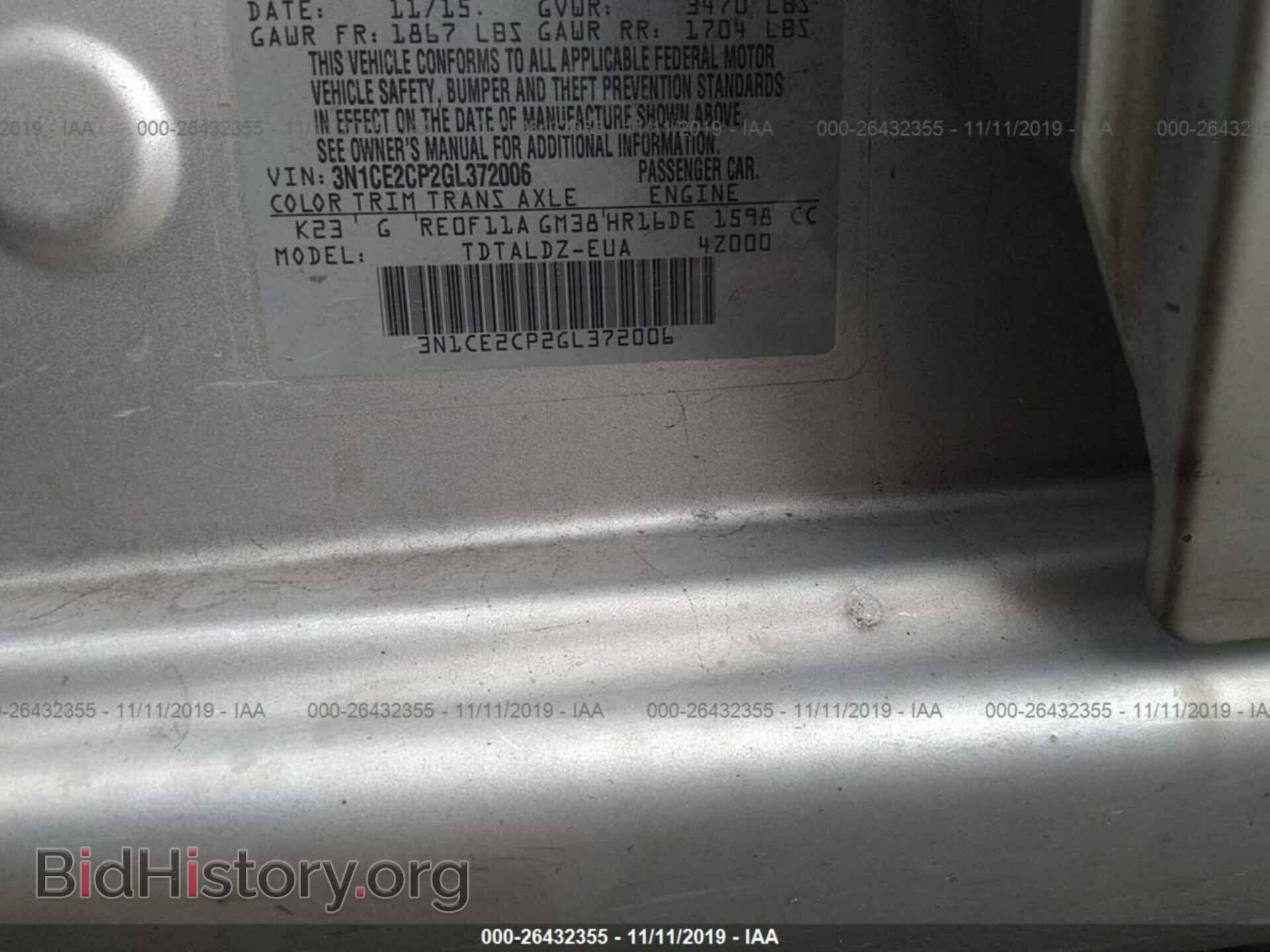 2016 NISSAN VERSA NOTE - VIN: 3N1CE2CP2GL372006 - Фото 9
