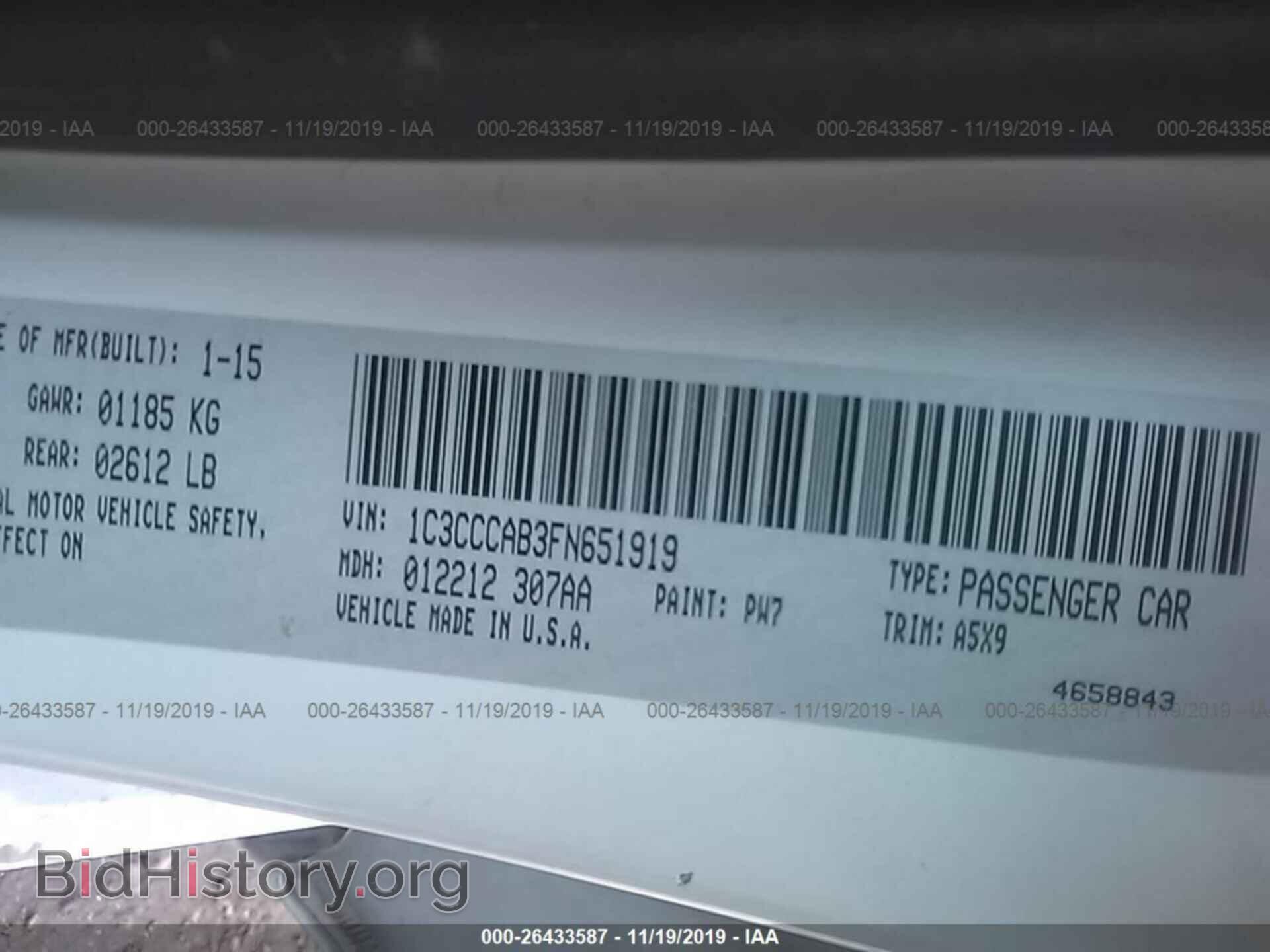 2015 CHRYSLER 200 - VIN: 1C3CCCAB3FN651919 - Photo 9