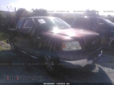 2005 Ford F150, maroon — VIN 1FTRX12555FB70697, IAAI