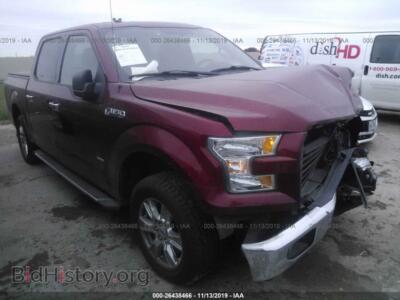 2016 Ford F150 Supercrew, темно-бордовый — VIN 1FTEW1CP3GKD64110, IAAI