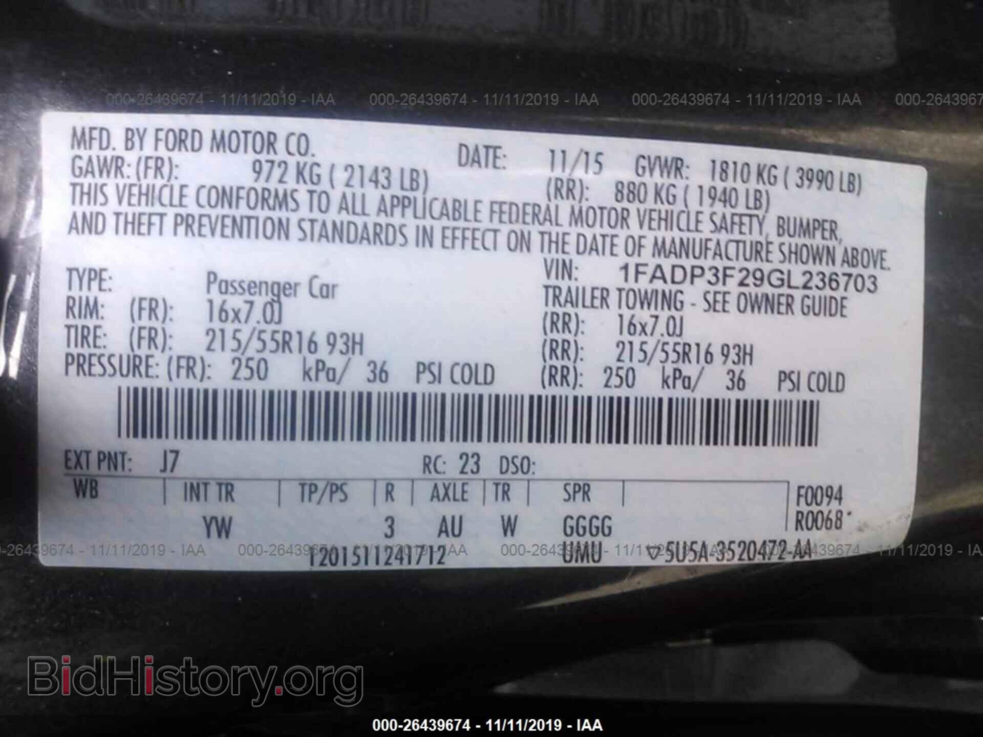 2016 FORD FOCUS - VIN: 1FADP3F29GL236703 - Photo 9
