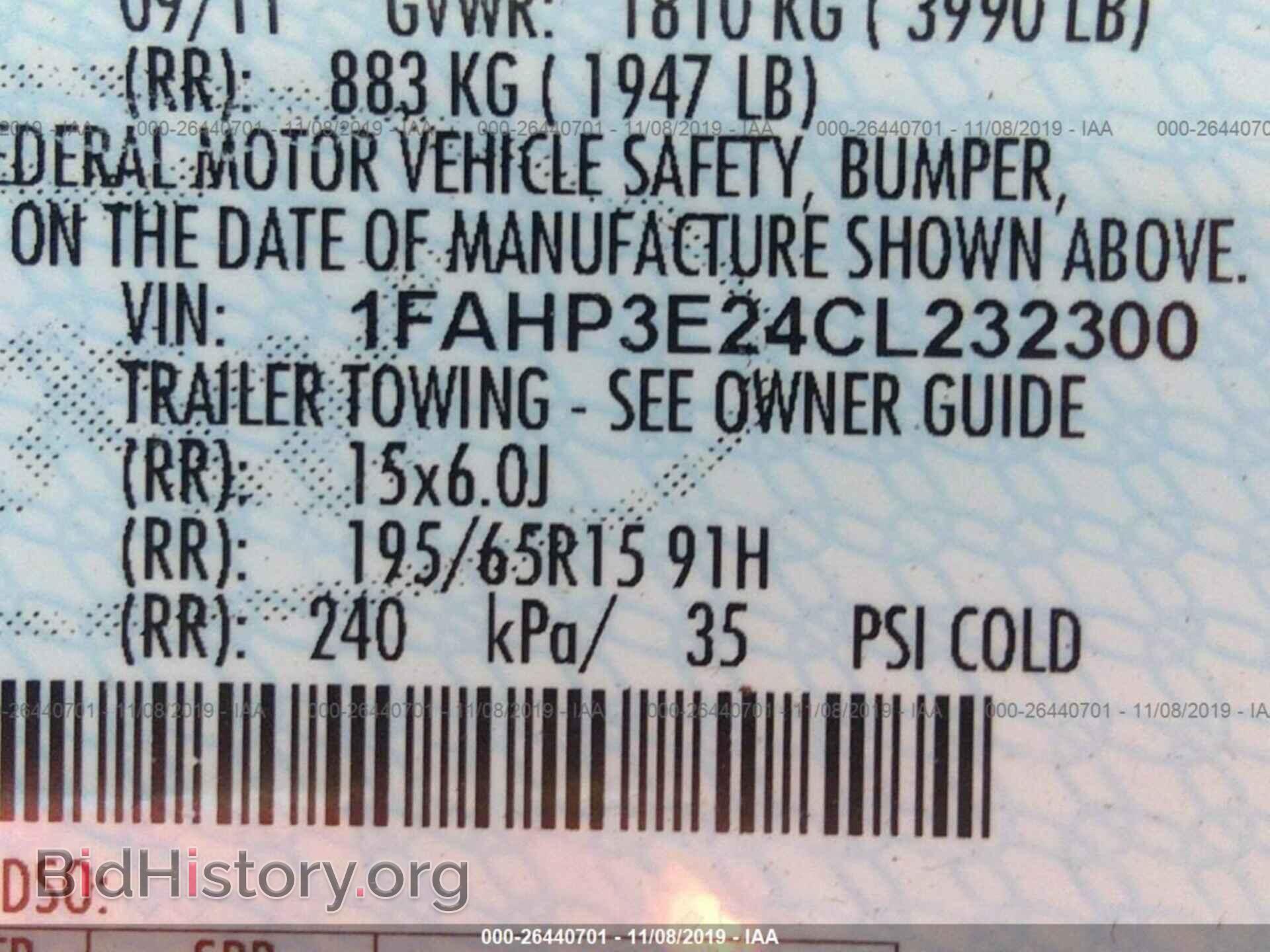 2012 FORD FOCUS - VIN: 1FAHP3E24CL232300 - Photo 9