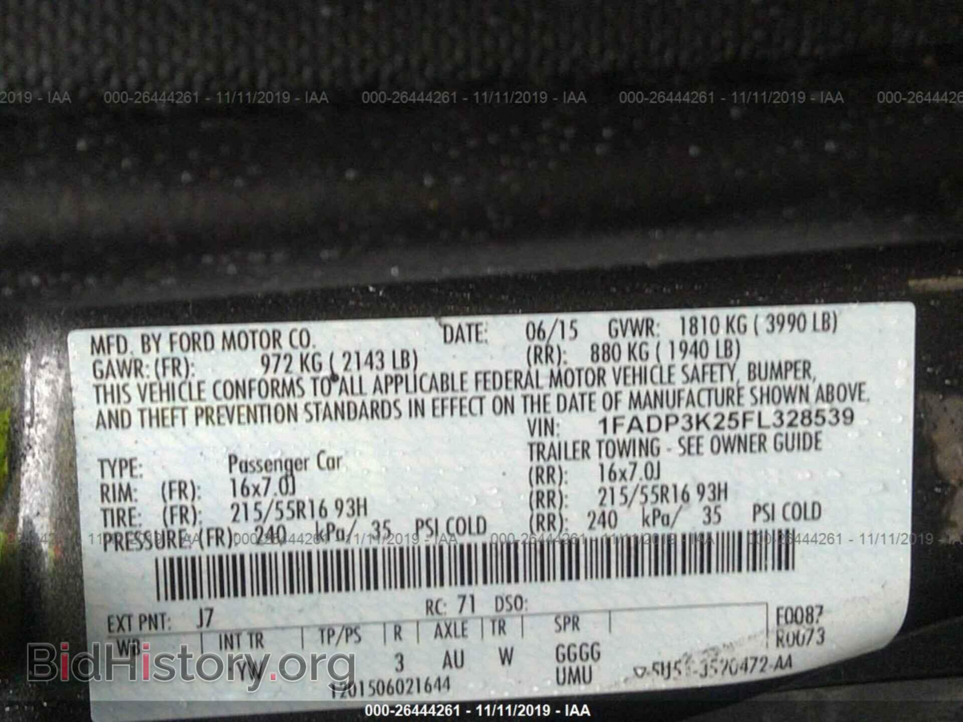 2015 FORD FOCUS - VIN: 1FADP3K25FL328539 - Photo 9