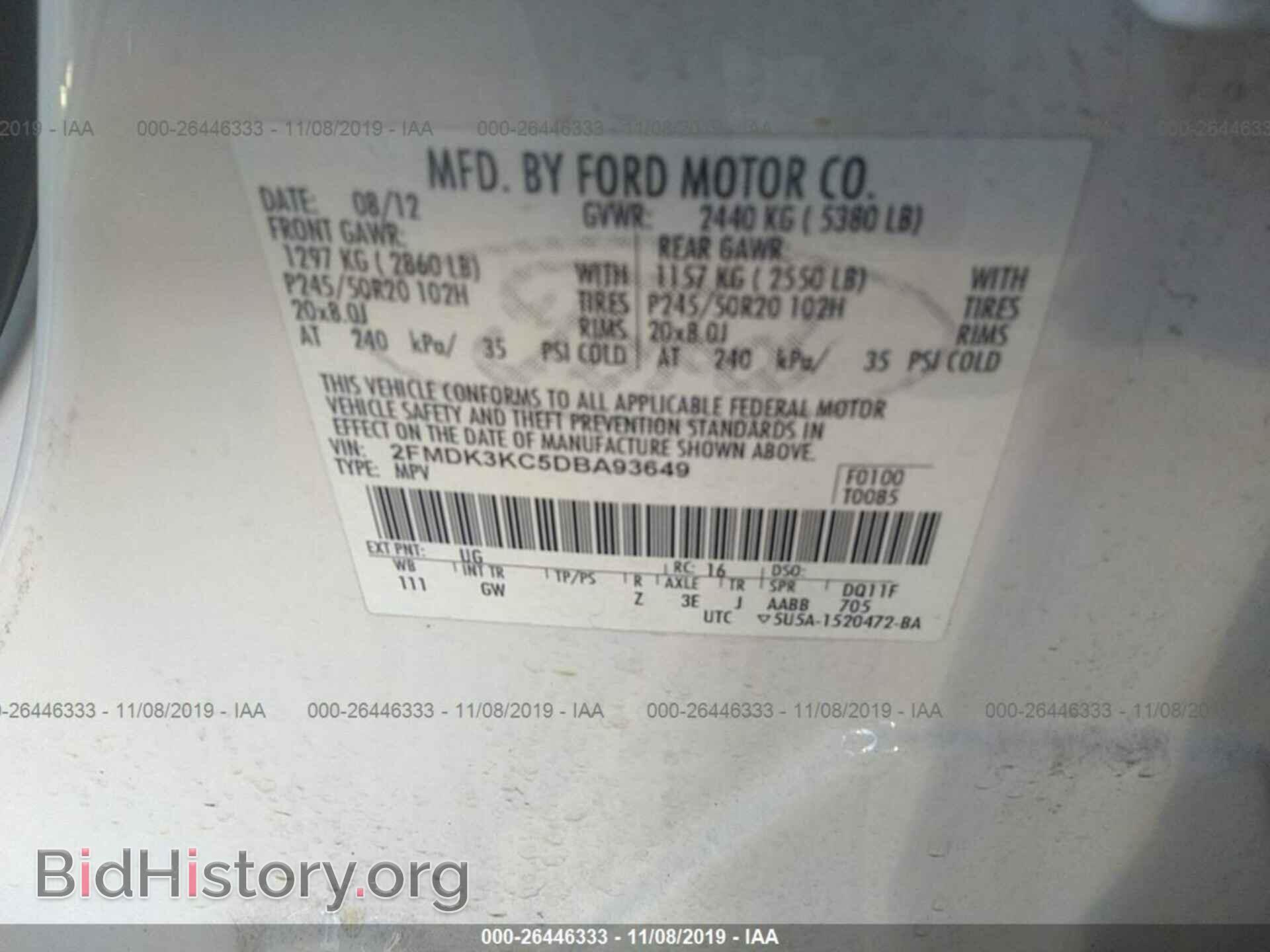 2013 FORD EDGE - VIN: 2FMDK3KC5DBA93649 - Photo 9
