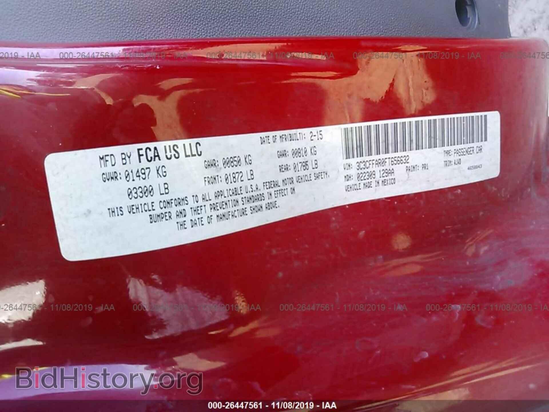 2015 FIAT 500 - VIN: 3C3CFFAR0FT656632 - Photo 9