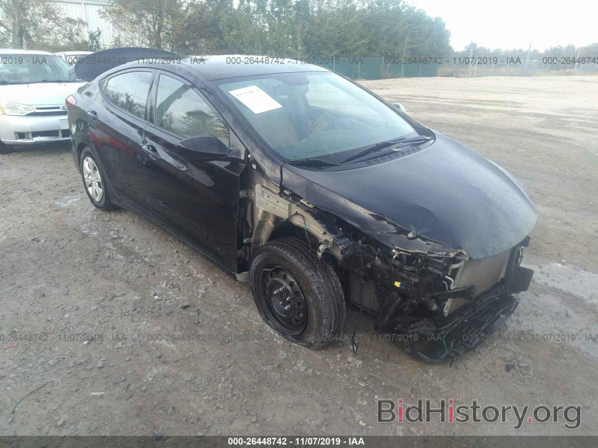 Photo KMHDH4AE3GU618715 - HYUNDAI ELANTRA 2016