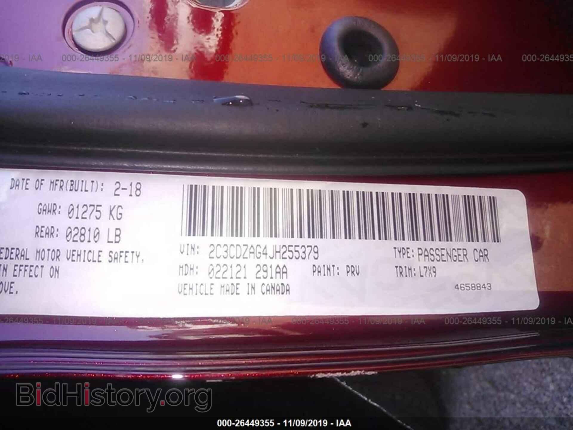 2018 DODGE CHALLENGER - VIN: 2C3CDZAG4JH255379 - Photo 9