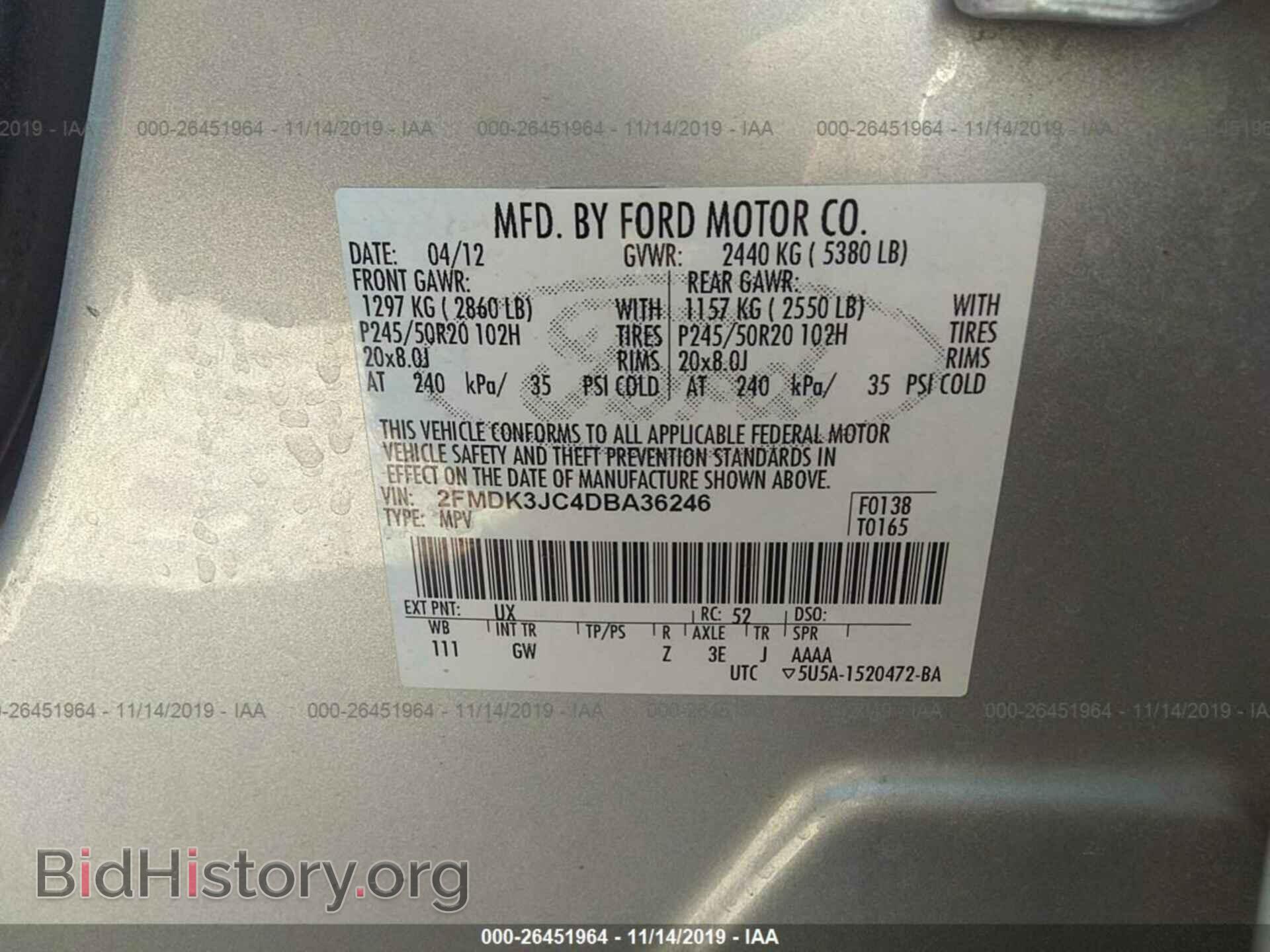 2013 FORD EDGE - VIN: 2FMDK3JC4DBA36246 - Photo 9
