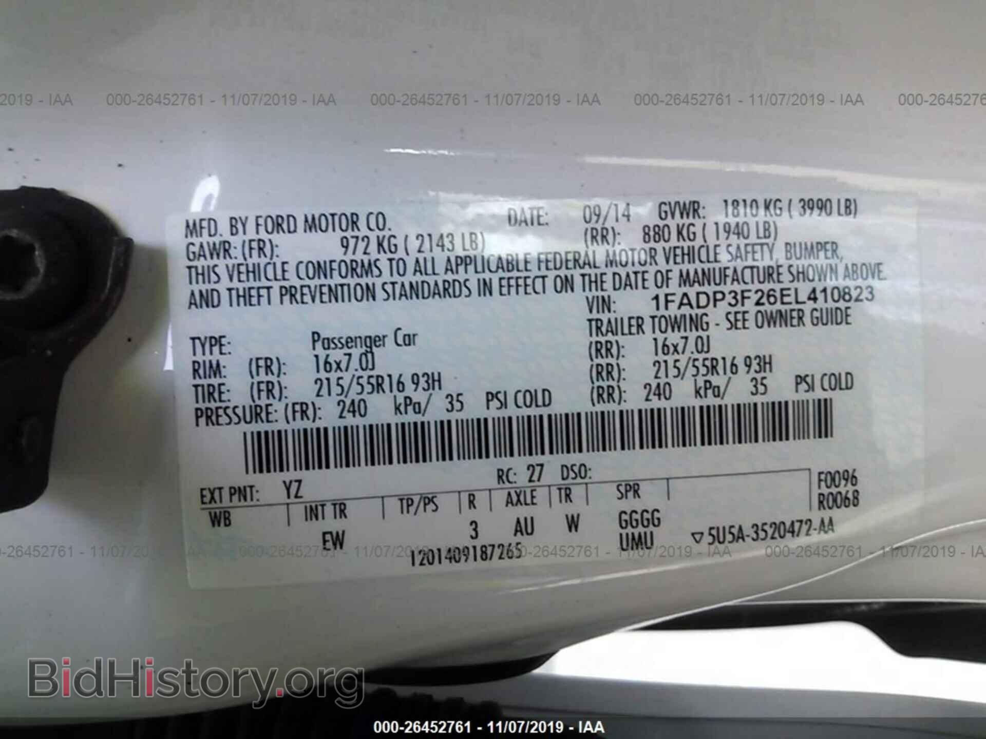 2014 FORD FOCUS - VIN: 1FADP3F26EL410823 - Photo 9