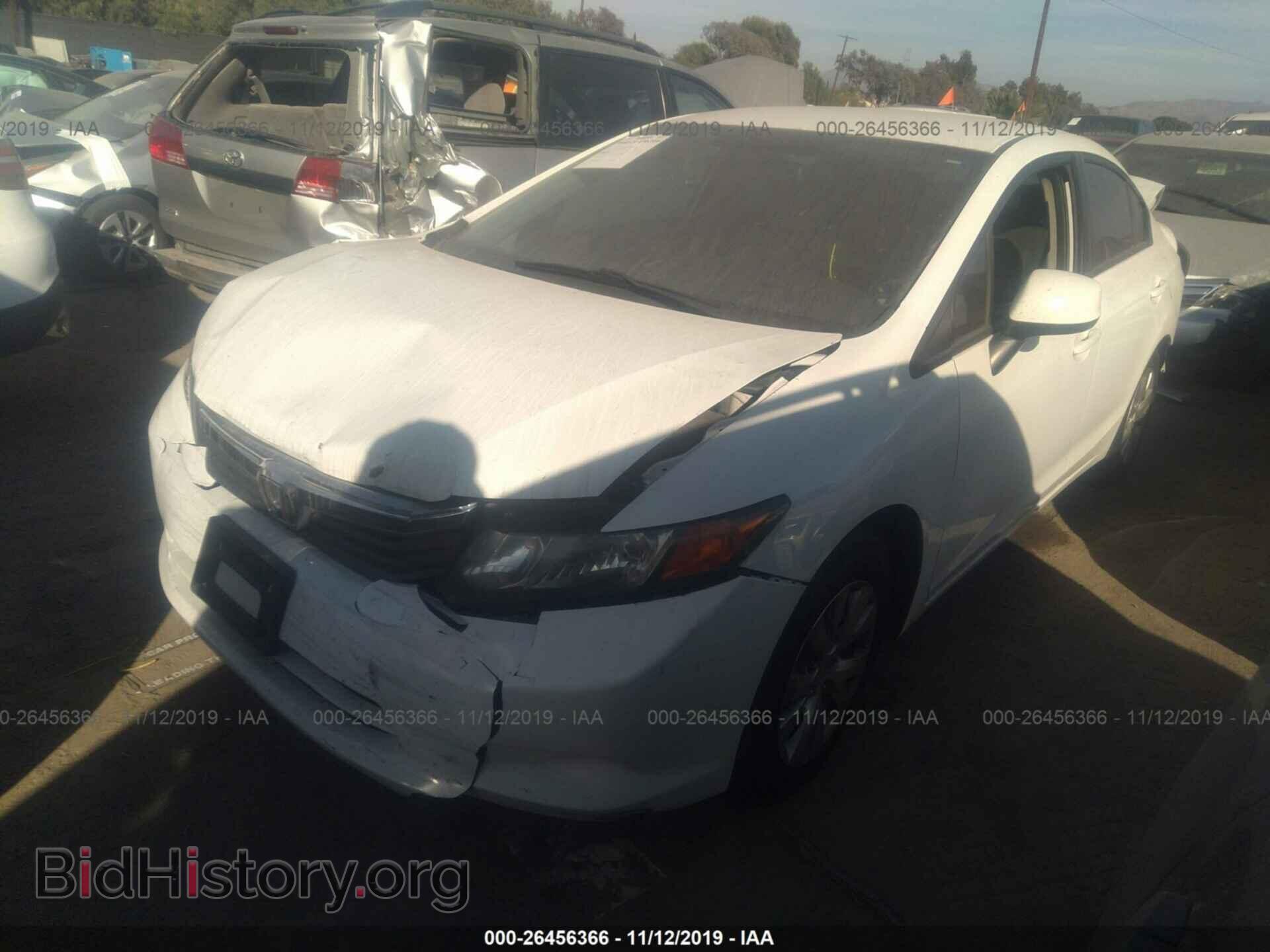 2012 Honda Civic - VIN: 19XFB2F57CE353043 - Фото 2