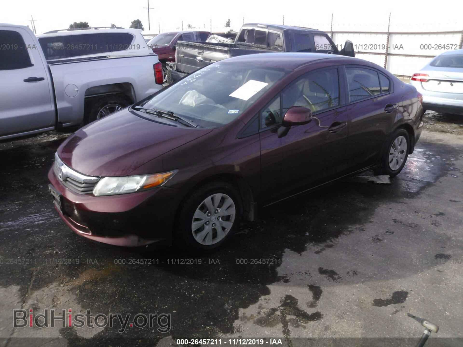 2012 HONDA CIVIC - VIN: JHMFB2F54CS001100 - Фото 2