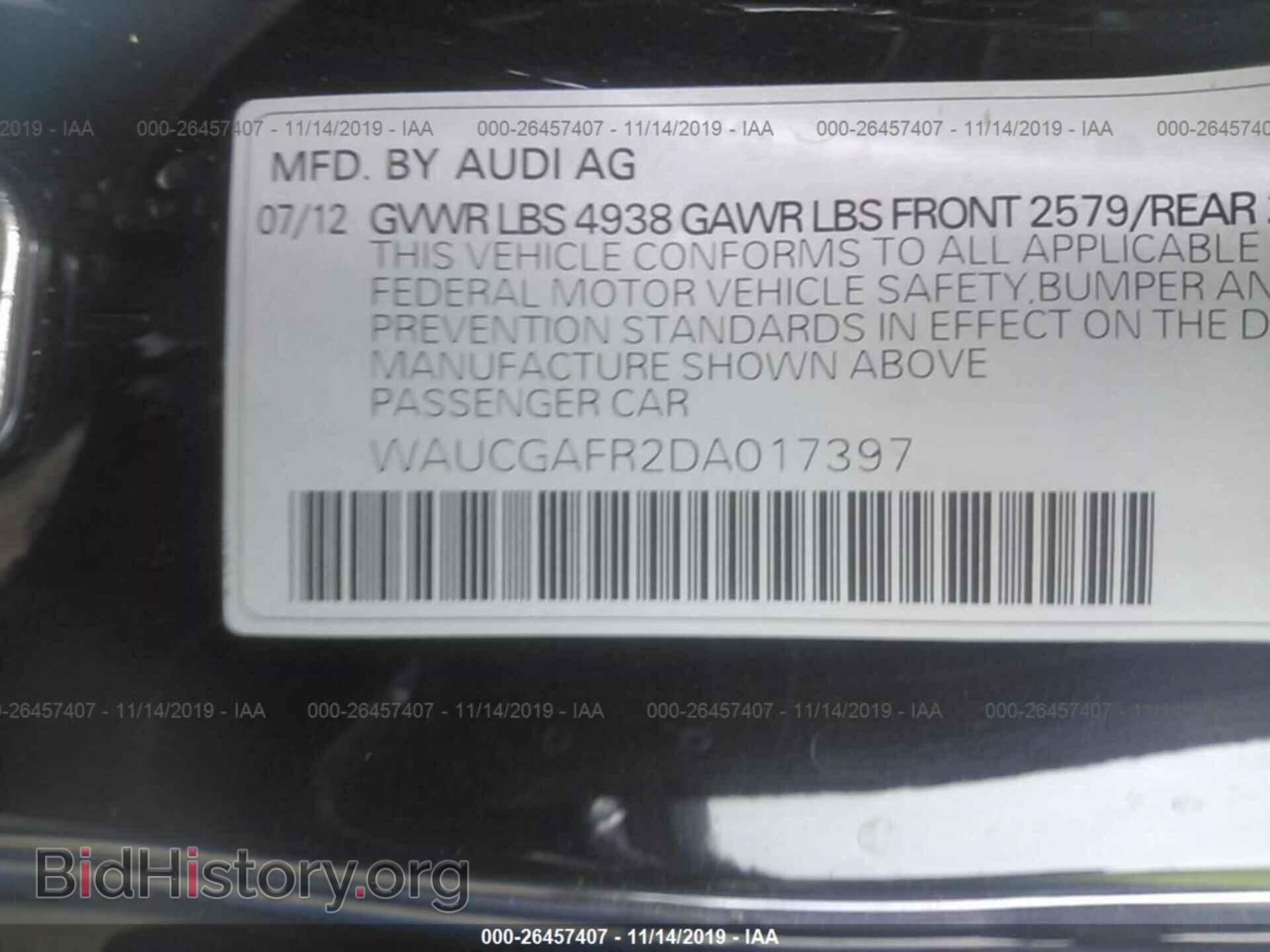 2013 AUDI S5 - VIN: WAUCGAFR2DA017397 - Photo 9