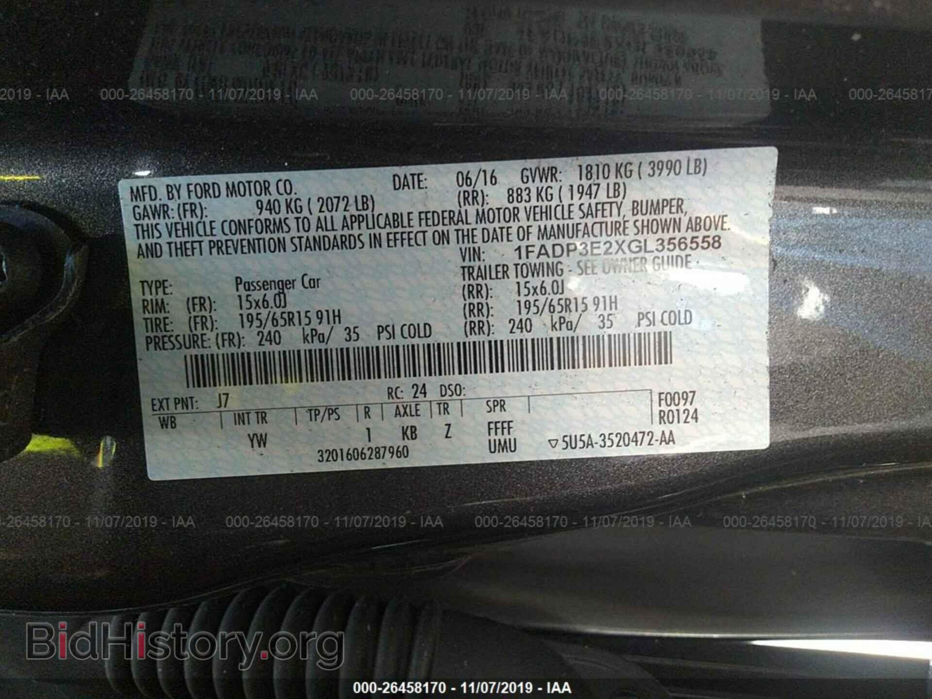 2016 FORD FOCUS - VIN: 1FADP3E2XGL356558 - Фото 9