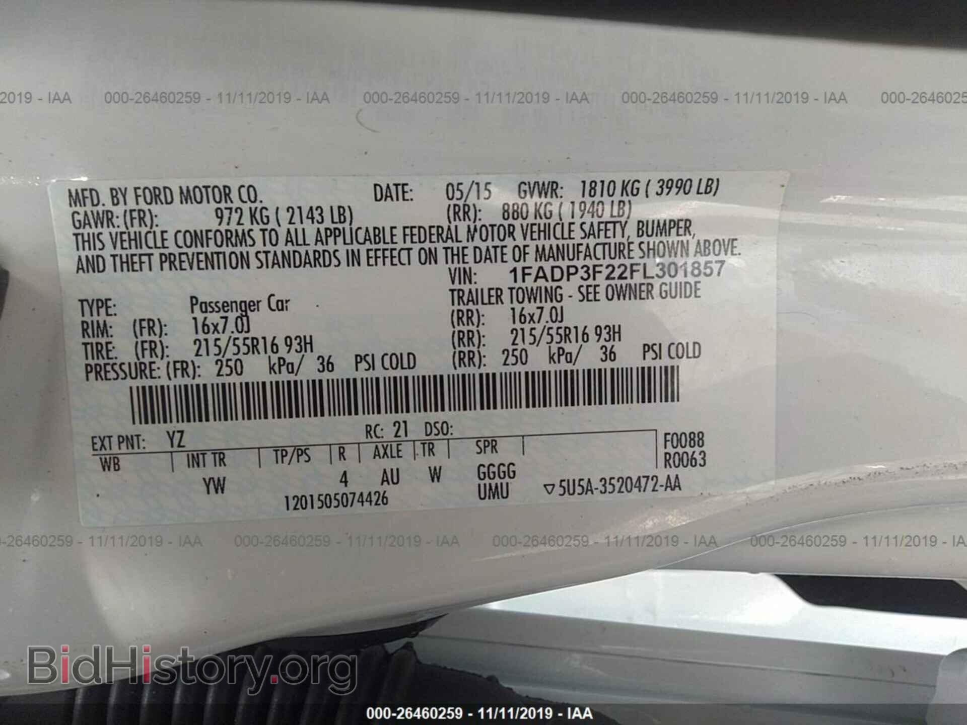2015 FORD FOCUS - VIN: 1FADP3F22FL301857 - Photo 9