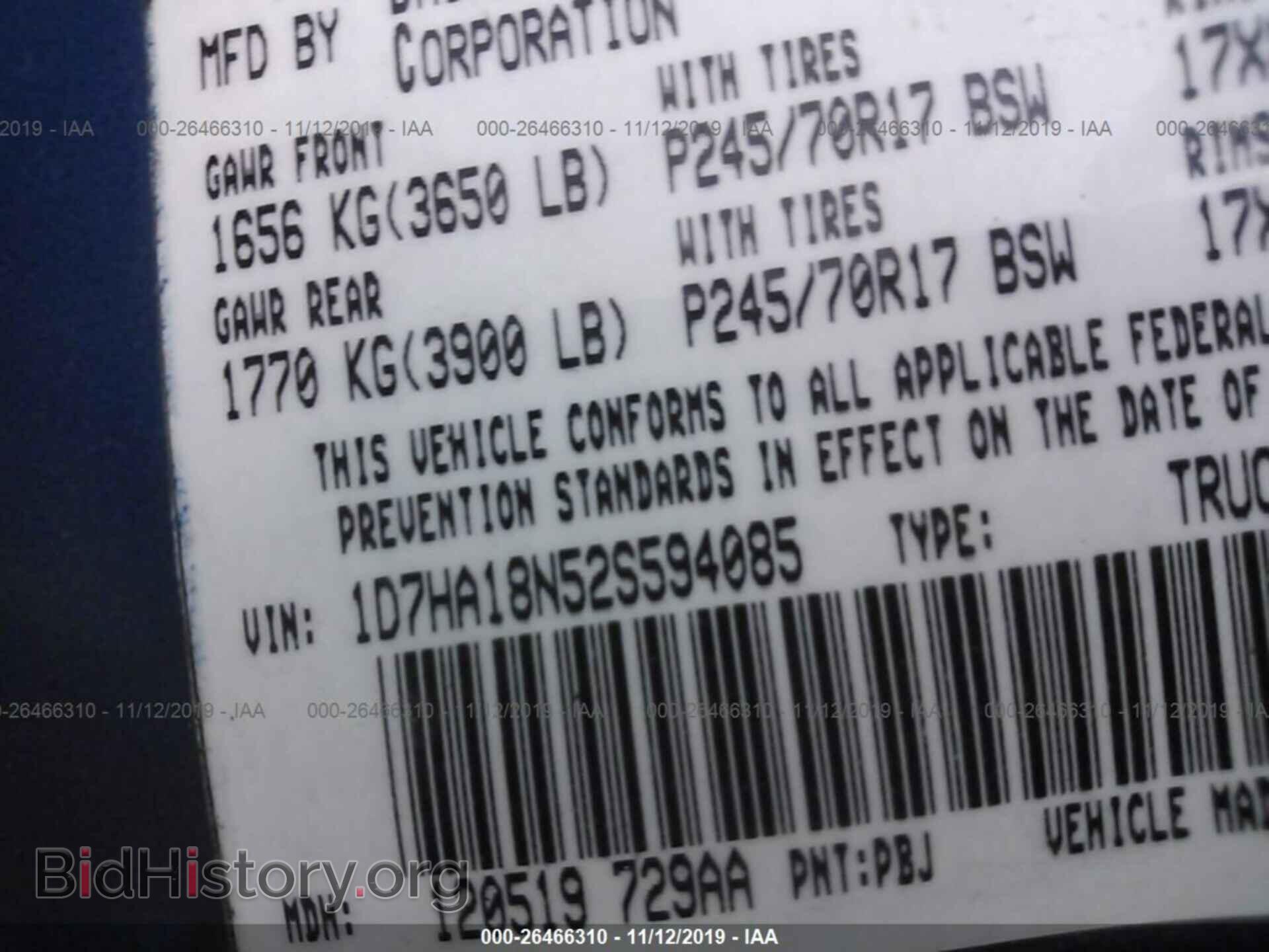 2002 DODGE RAM 1500 - VIN: 1D7HA18N52S594085 - Photo 9