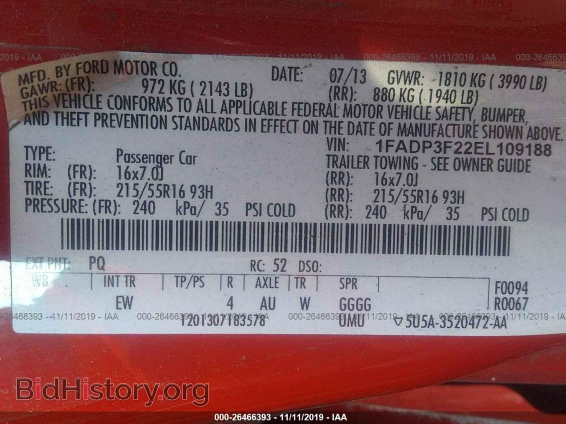 2014 FORD FOCUS - VIN: 1FADP3F22EL109188 - Photo 9