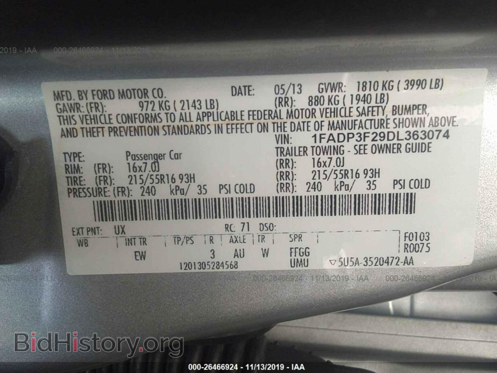 2013 FORD FOCUS - VIN: 1FADP3F29DL363074 - Photo 9