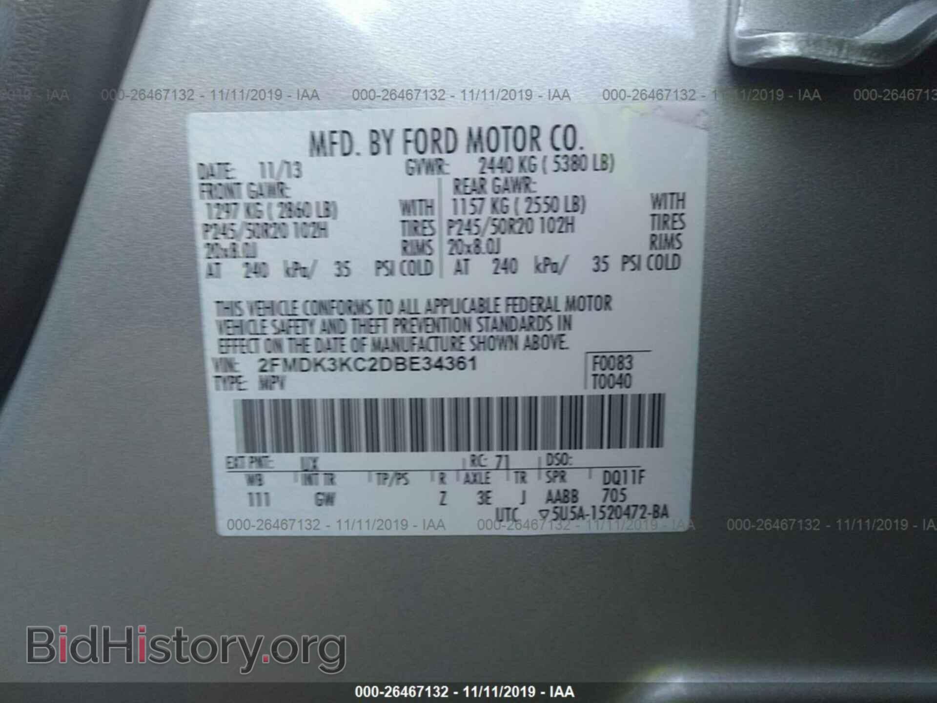 2013 Ford Edge - VIN: 2FMDK3KC2DBE34361 - Photo 9