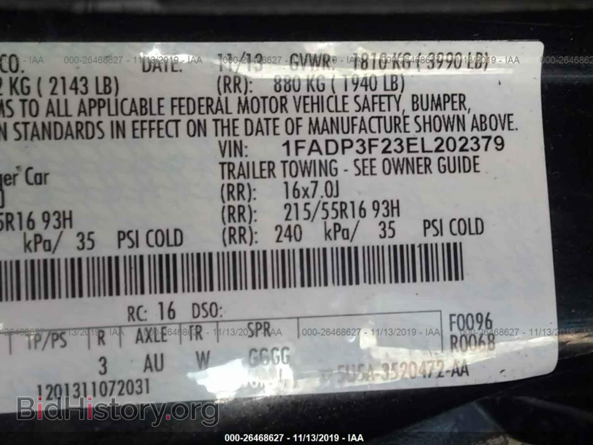 2014 FORD FOCUS - VIN: 1FADP3F23EL202379 - Photo 9