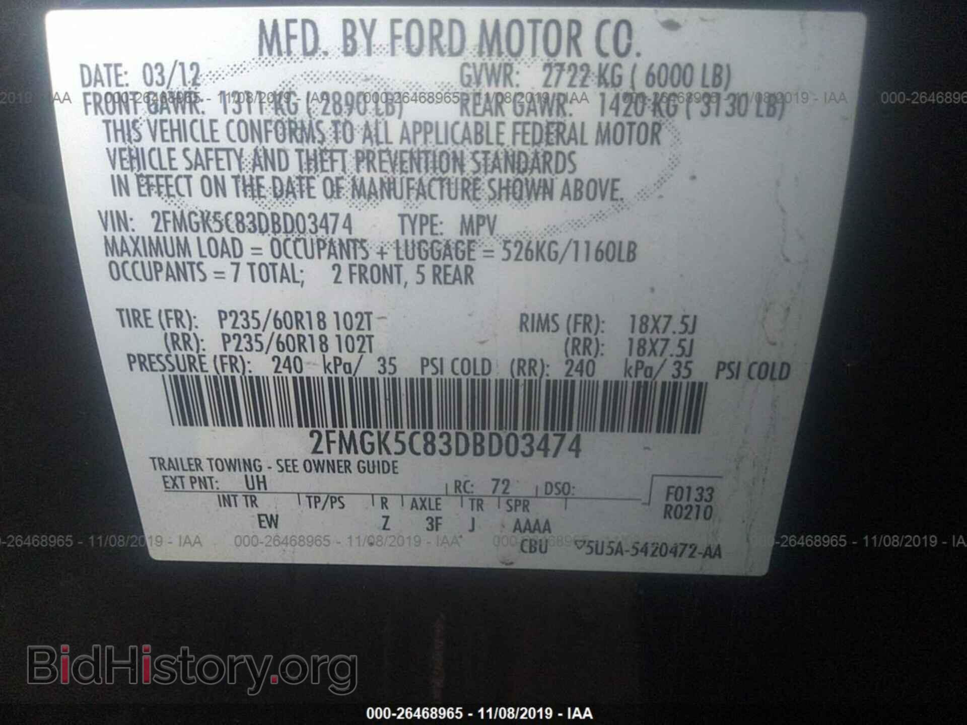 2013 FORD FLEX - VIN: 2FMGK5C83DBD03474 - Photo 9