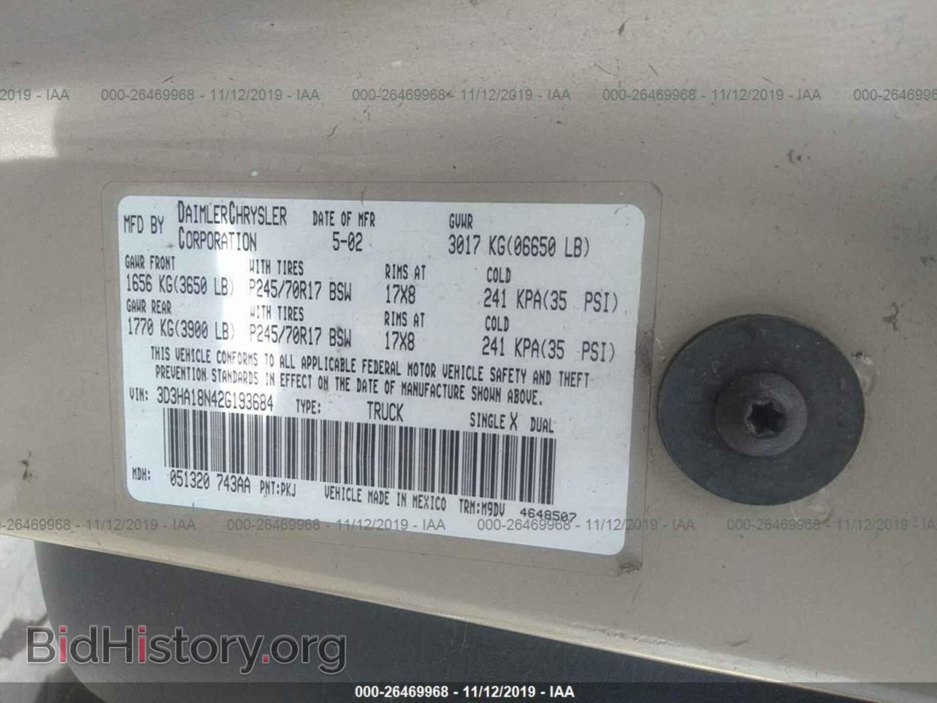 2002 DODGE RAM 1500 - VIN: 3D3HA18N42G193684 - Photo 9