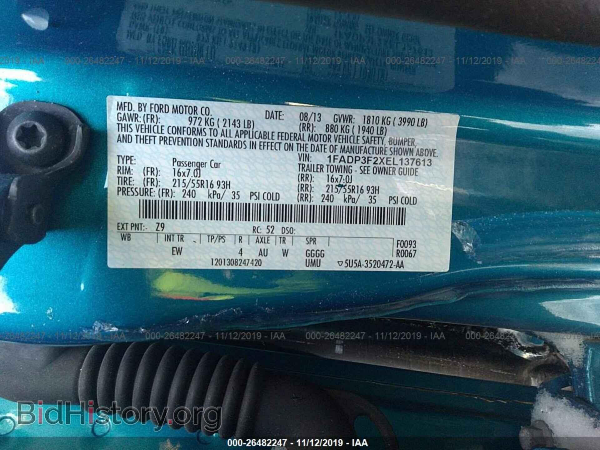 2014 FORD FOCUS - VIN: 1FADP3F2XEL137613 - Photo 9