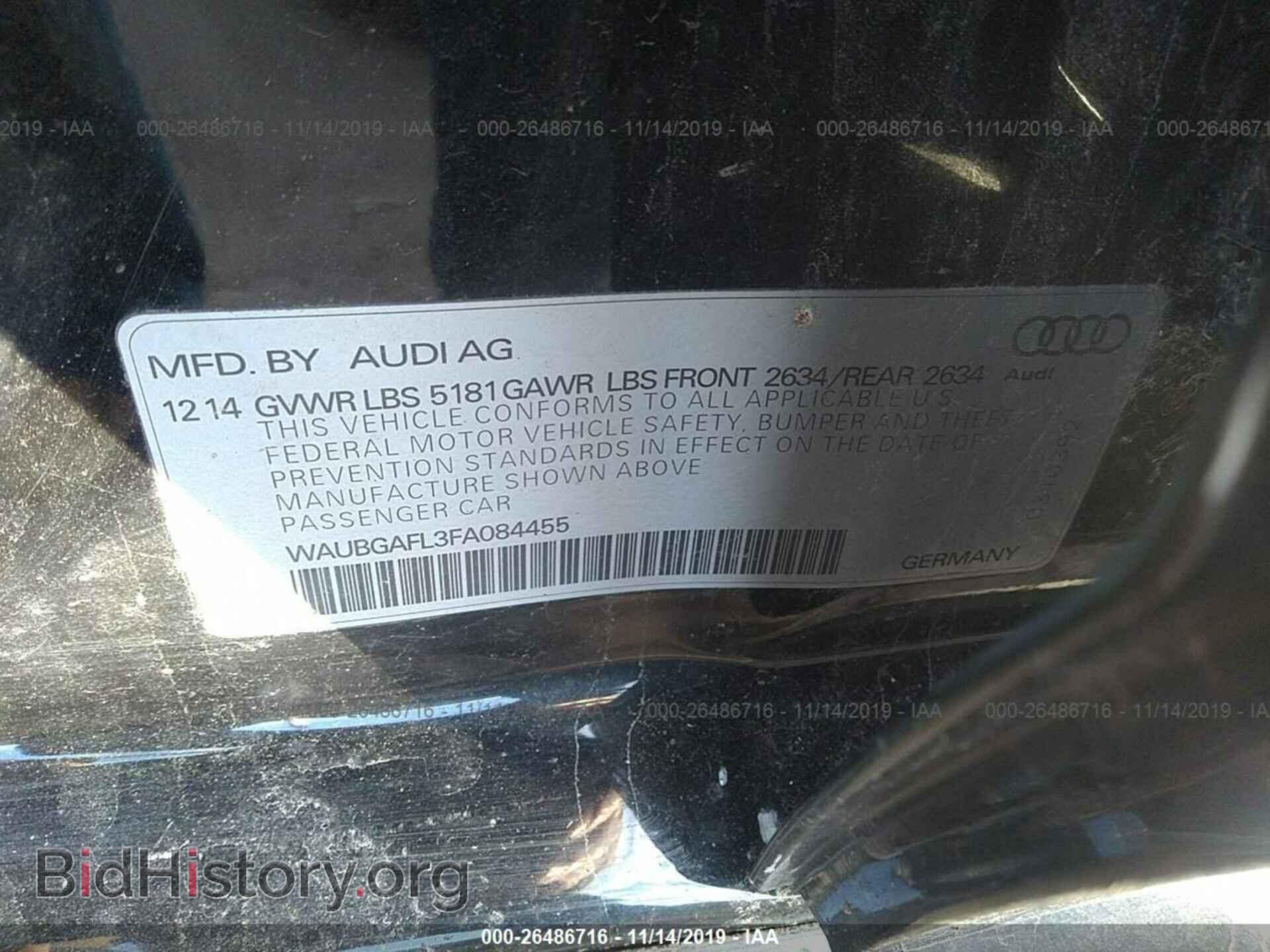 2015 Audi S4 - VIN: WAUBGAFL3FA084455 - Фото 9