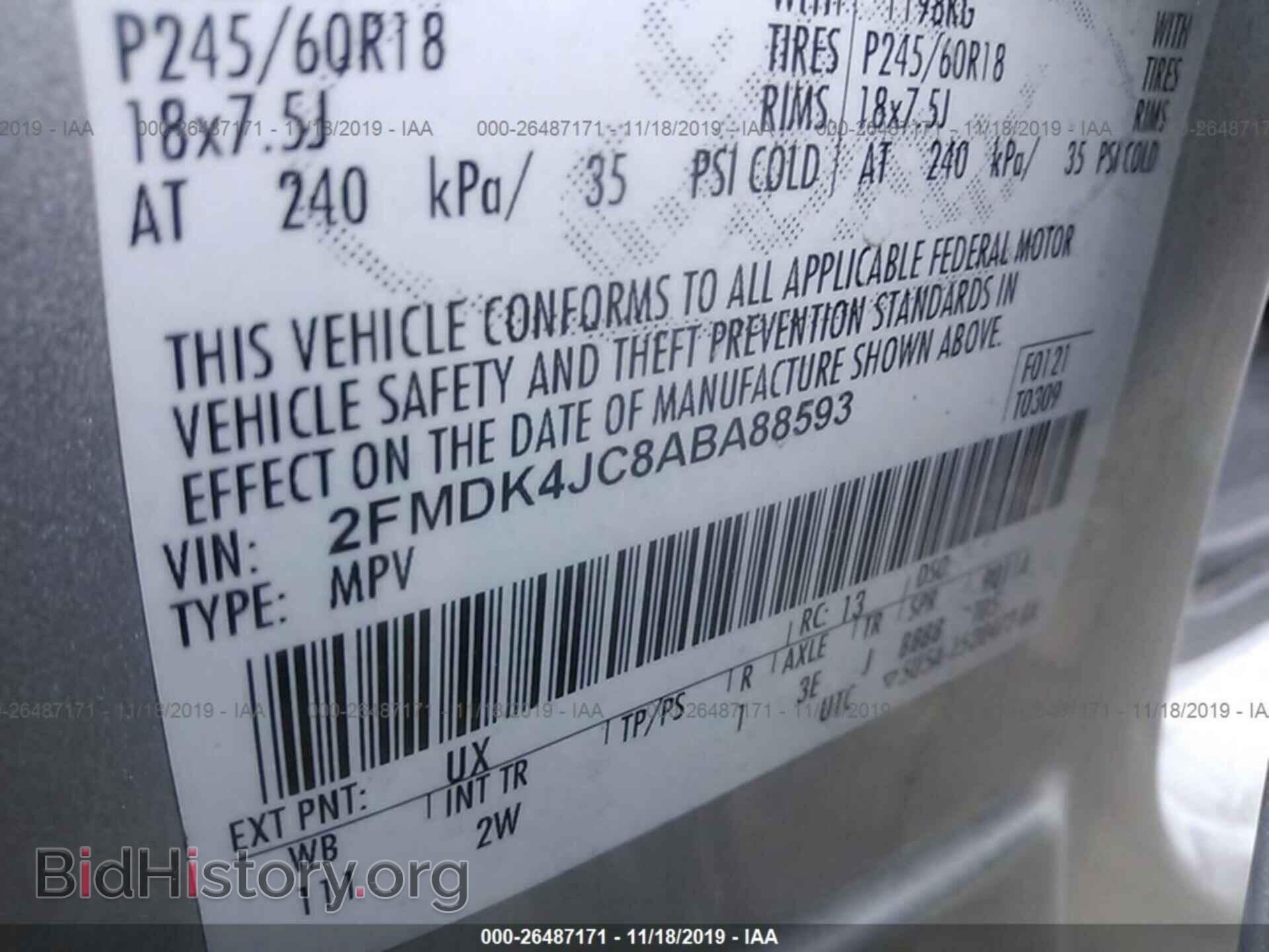 2010 FORD EDGE - VIN: 2FMDK4JC8ABA88593 - Photo 9