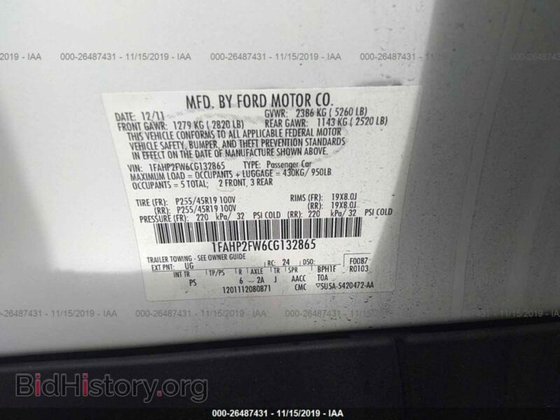 2012 Ford TAURUS (VIN 1FAHP2FW6CG132865) — фото 9 из 11