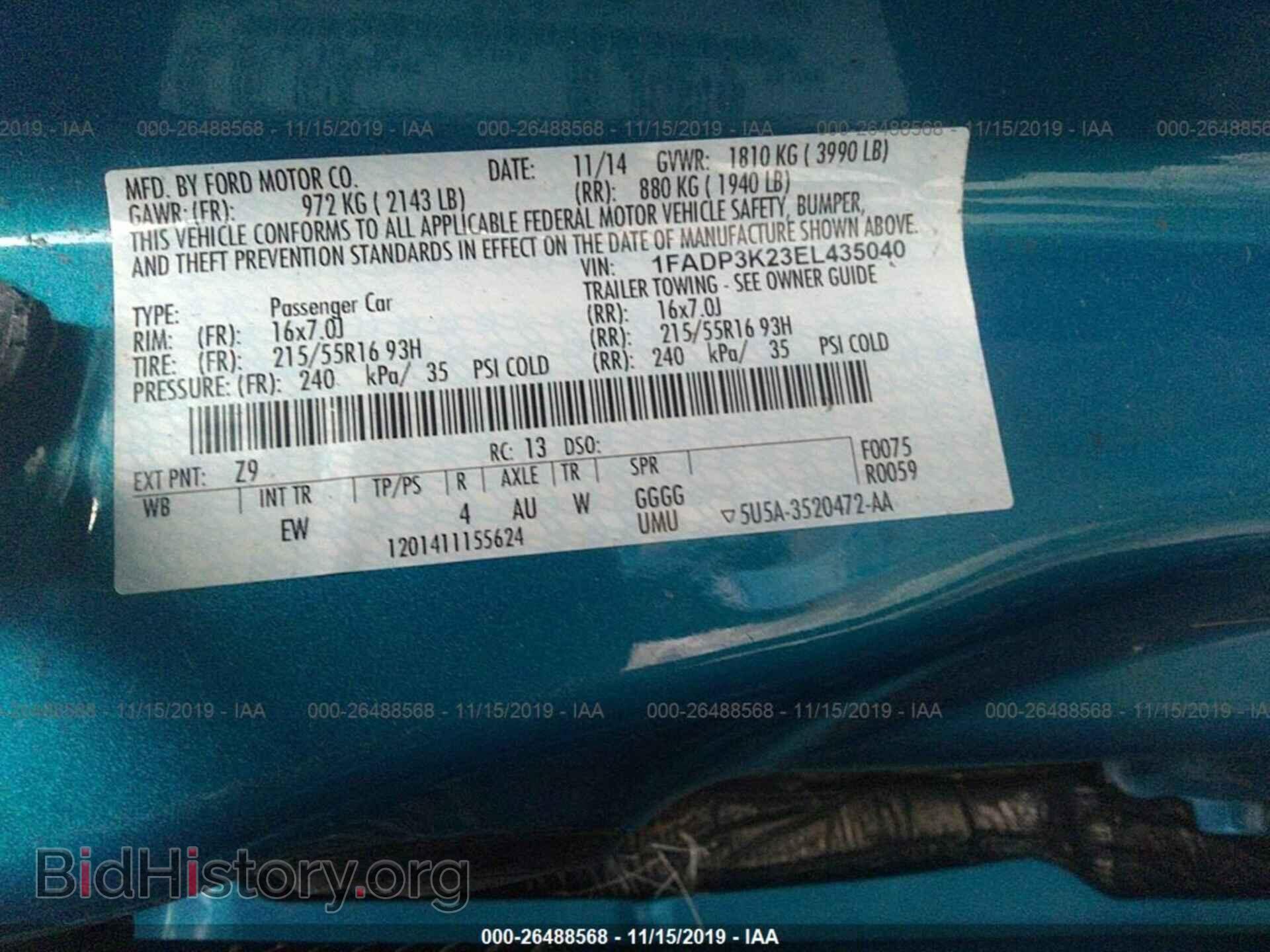2014 FORD FOCUS - VIN: 1FADP3K23EL435040 - Photo 9