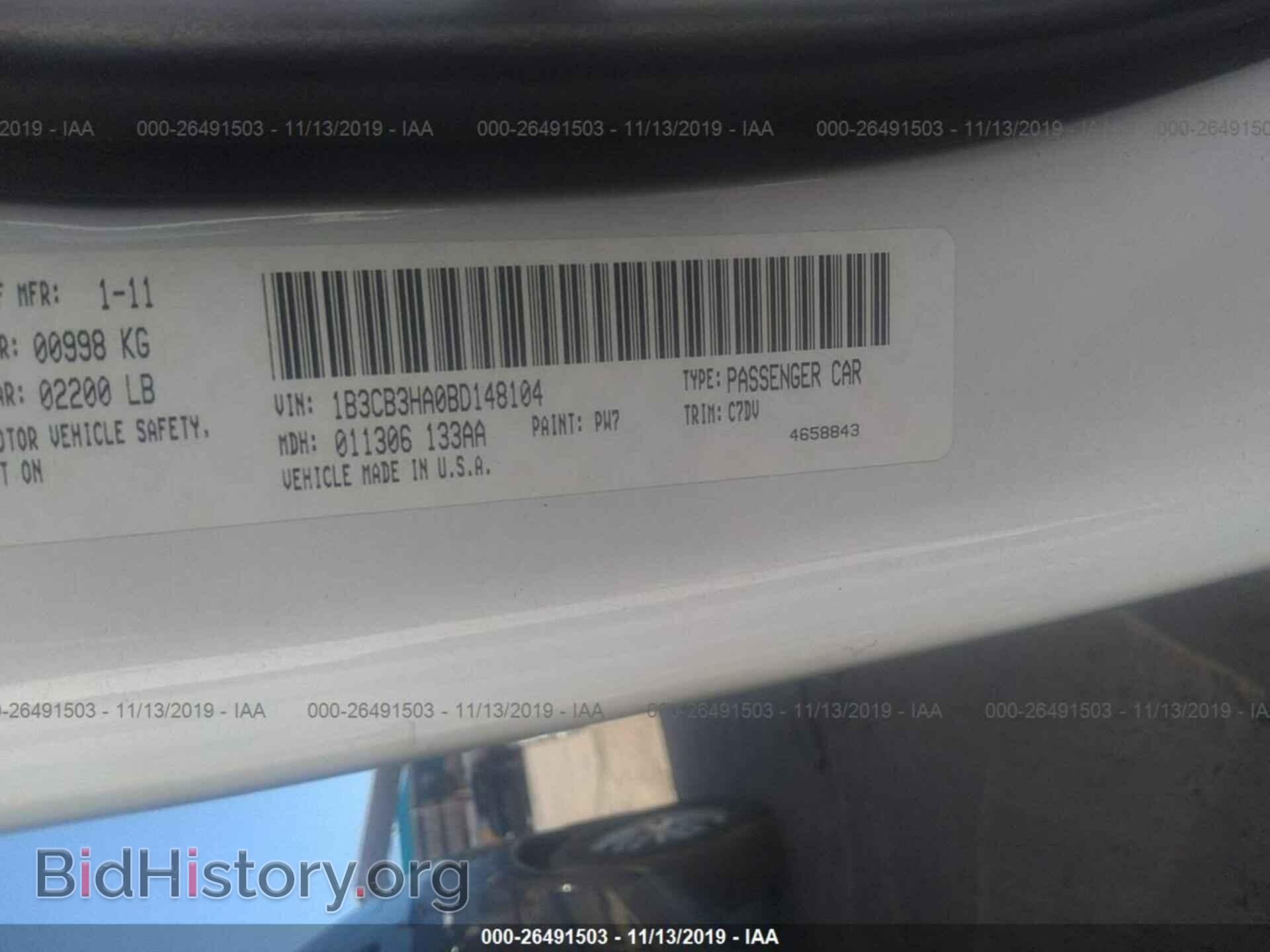 2011 DODGE CALIBER - VIN: 1B3CB3HA0BD148104 - Photo 9
