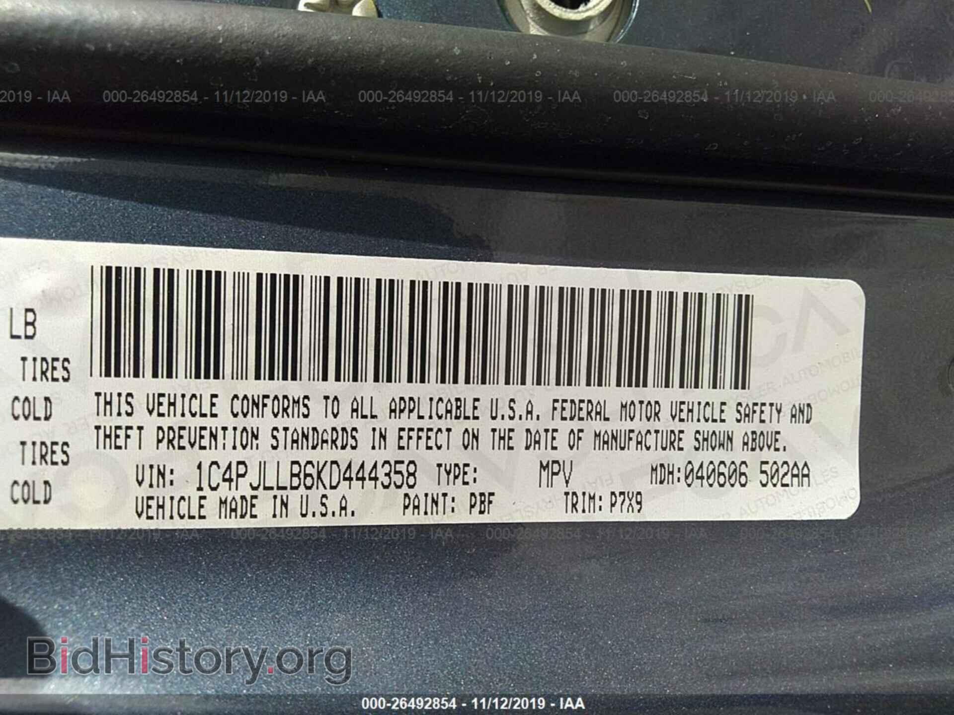 2019 JEEP CHEROKEE - VIN: 1C4PJLLB6KD444358 - Photo 9